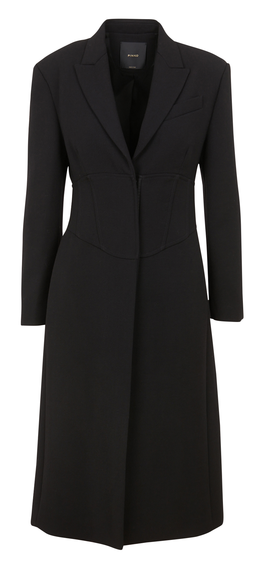 Cappotto con revers in misto lana Black Pinko Donna Place des