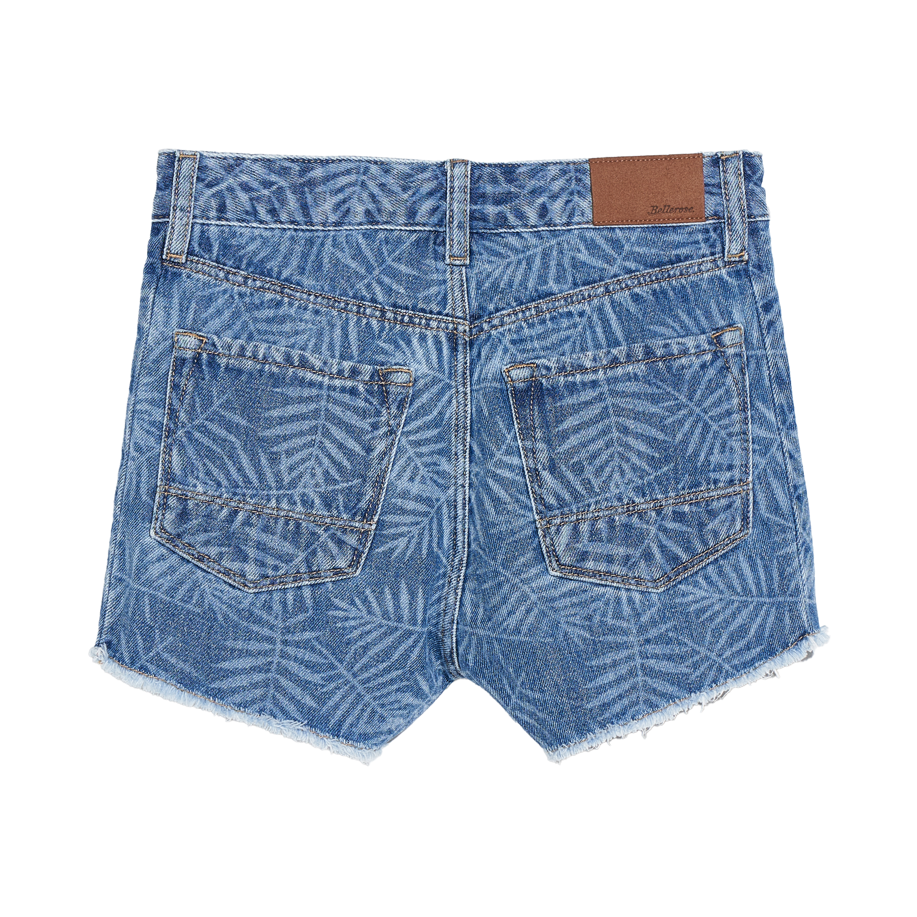 Printed denim shorts BELLEROSE Blue