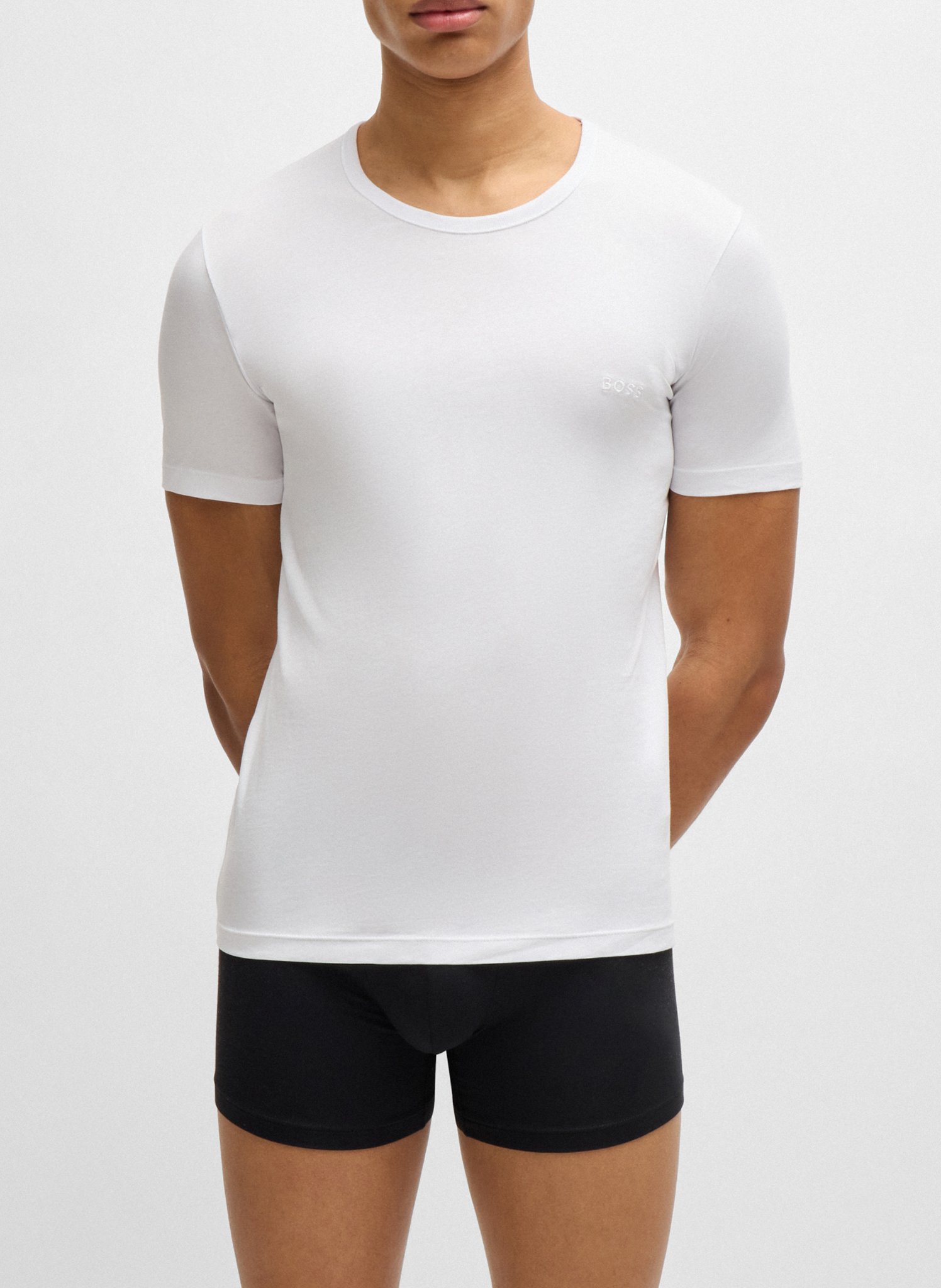 Pack of 3 round-neck cotton T-shirts BOSS