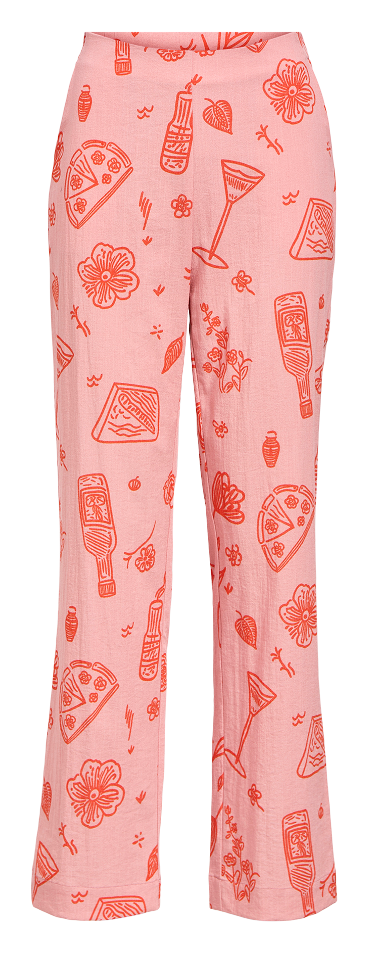 Norton printed straight trousers OBJECT Pink
