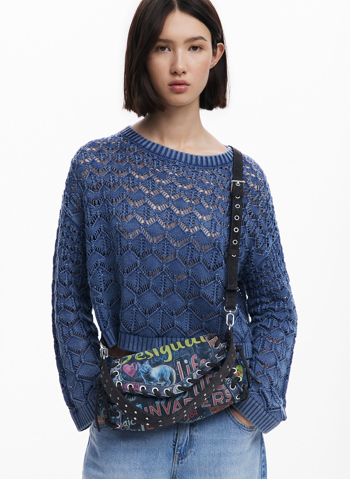 Sac à main en coton mélangé imprimé DESIGUAL Multicolore