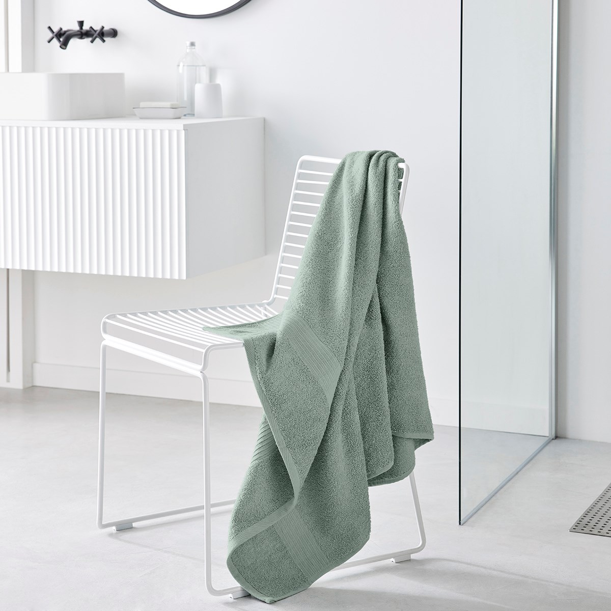 Plain cotton bath towel TODAY LINGE DE MAISON Green