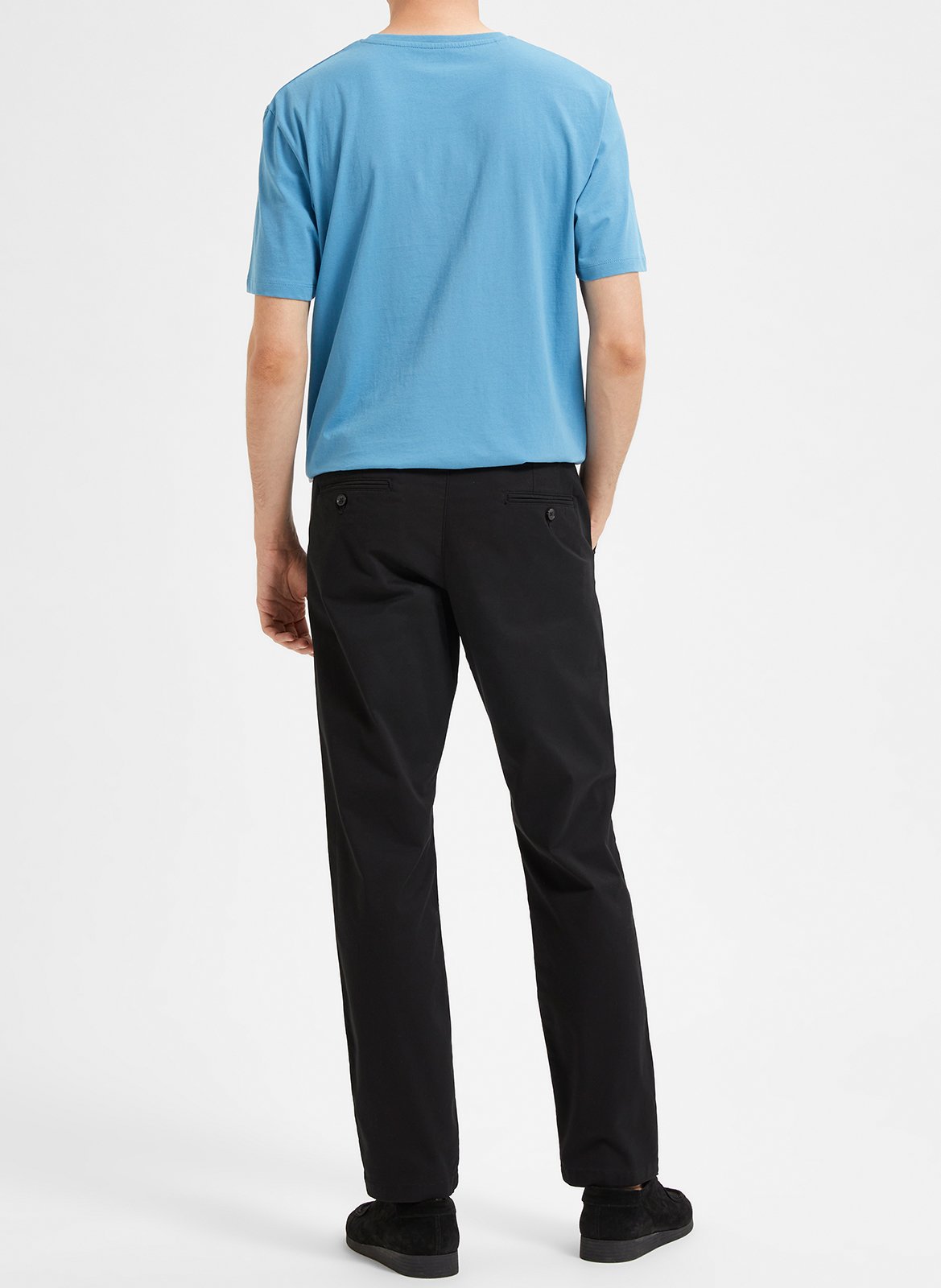 Slimfit-Chinohose aus Baumwolle SELECTED Schwarz