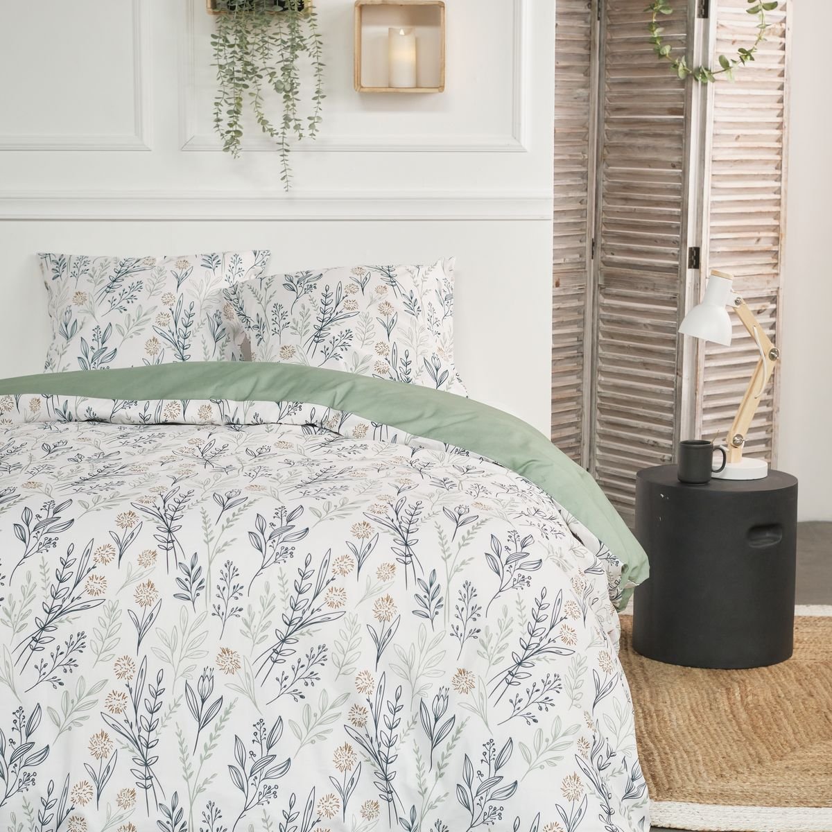 Printed cotton bed set TODAY LINGE DE MAISON White