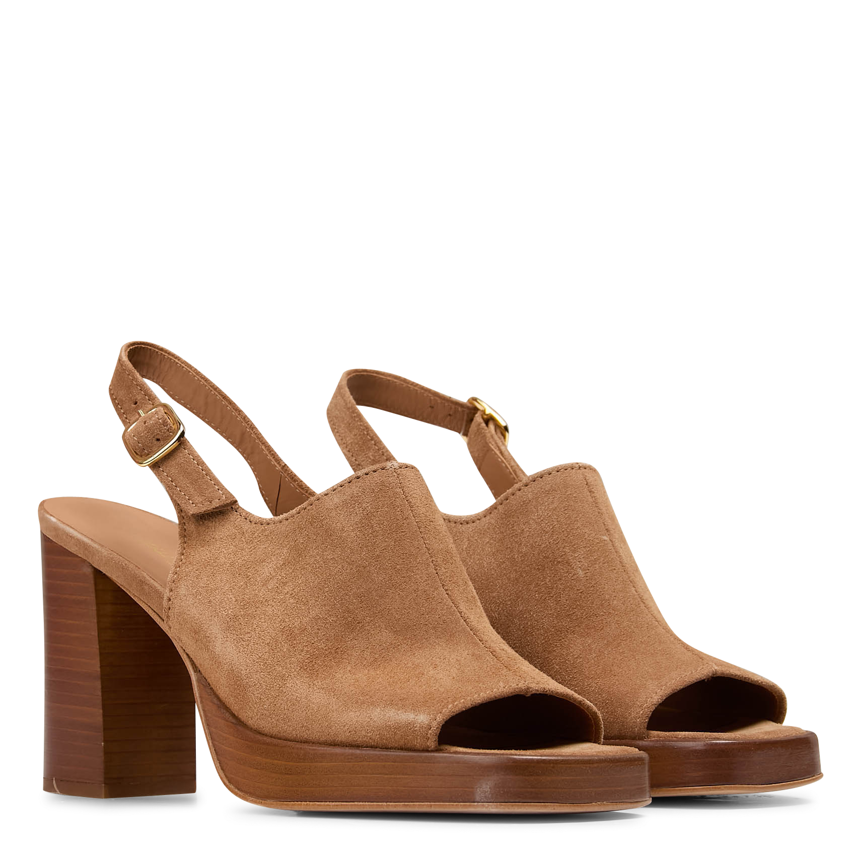 Sandales à talon en cuir MELLOW YELLOW Marron