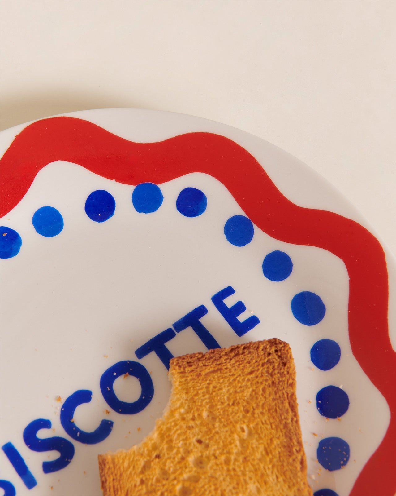 Porcelain biscuit dessert plate EMOI EMOI Multicolored