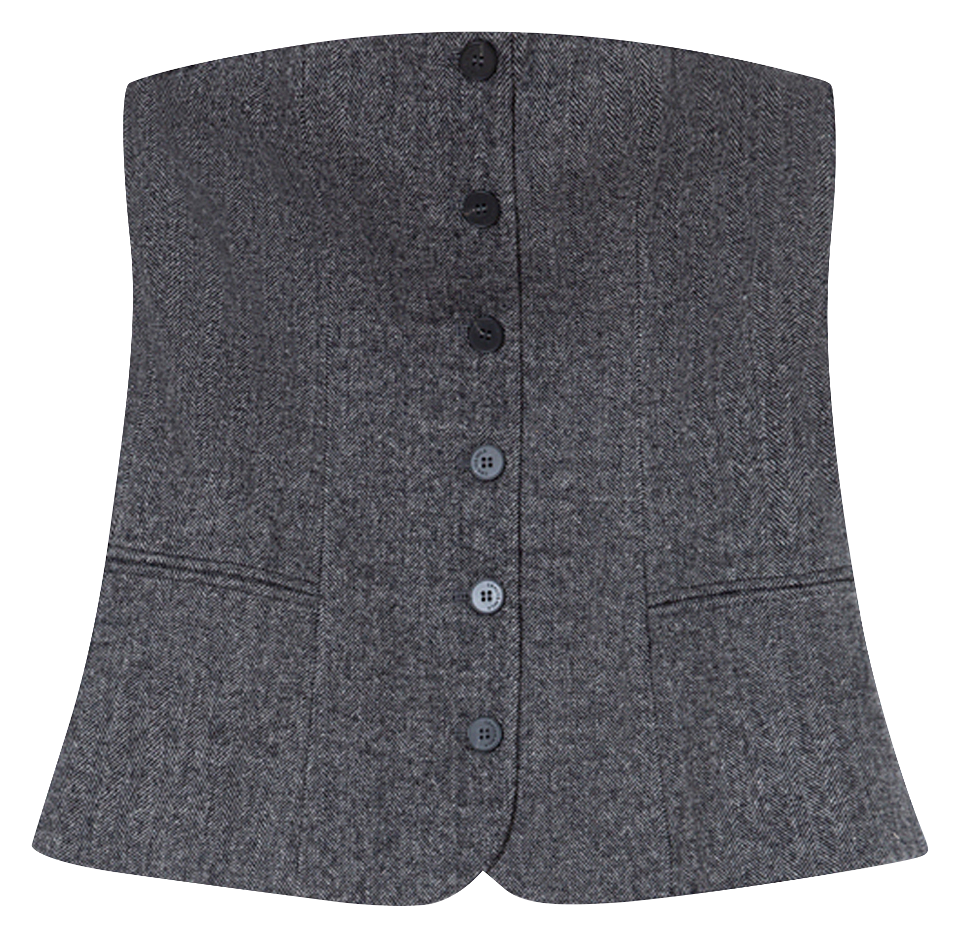 Fitted wool blend buttoned bustier GRACE ET MILA Grey