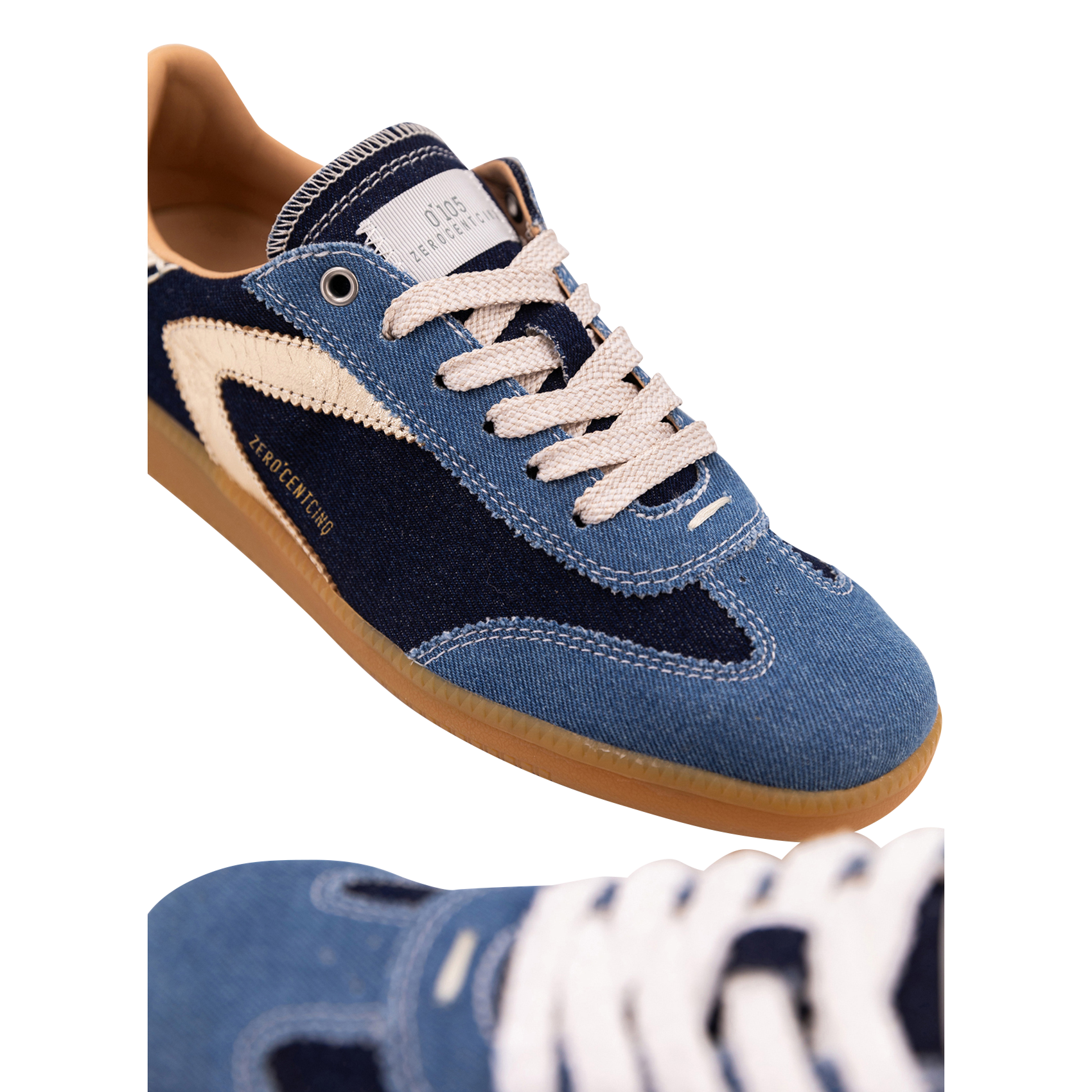 baskets basses en jeans 0'105 Bleu