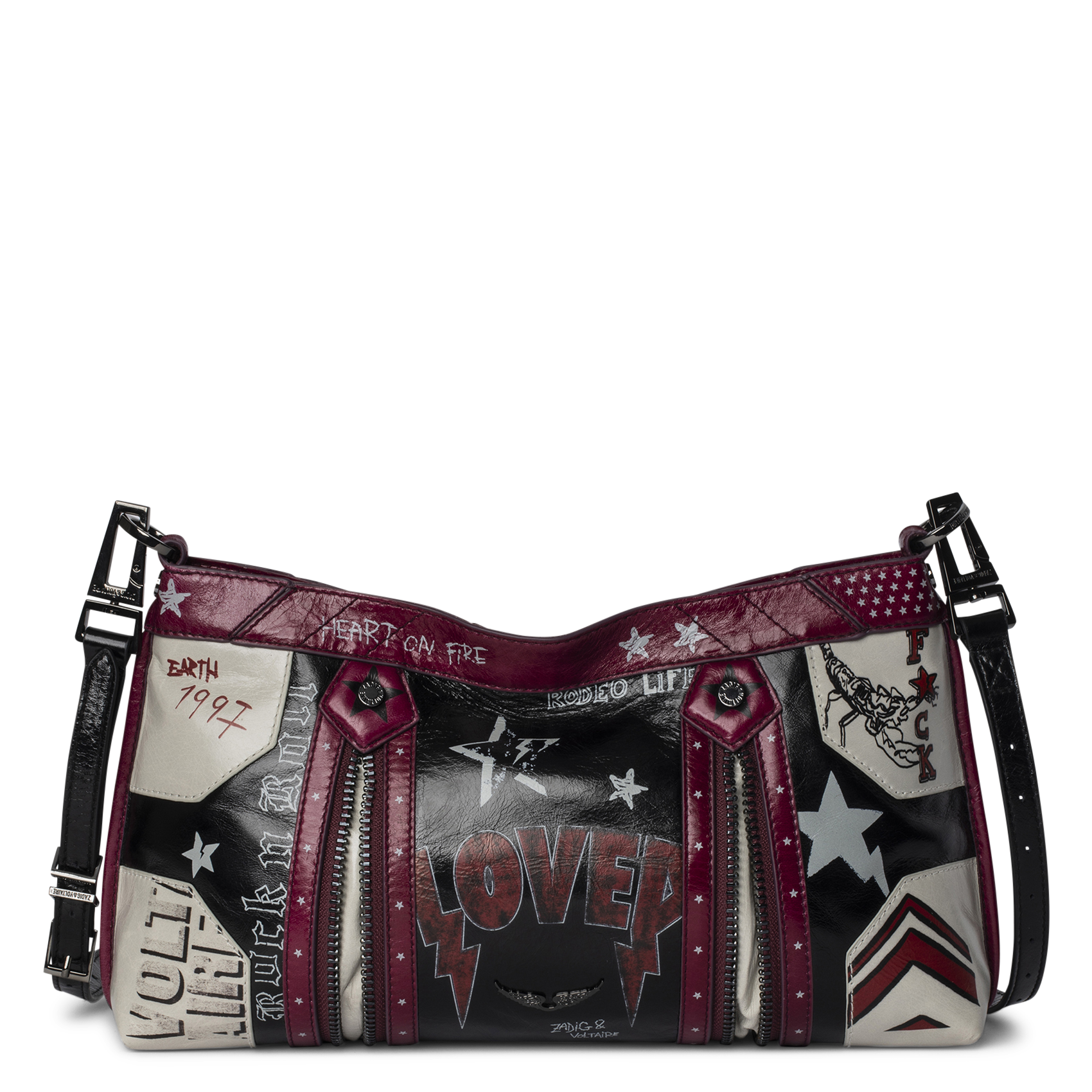 Patent leather shoulder bag ZADIG&VOLTAIRE Black