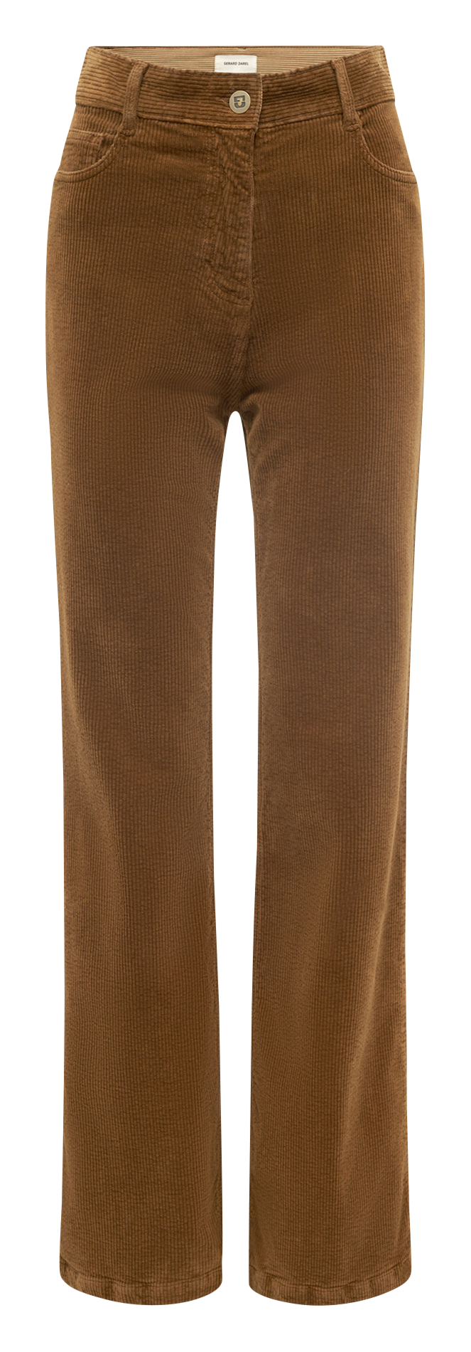 Pantalon taille haute en velours côtelé GERARD DAREL Marron
