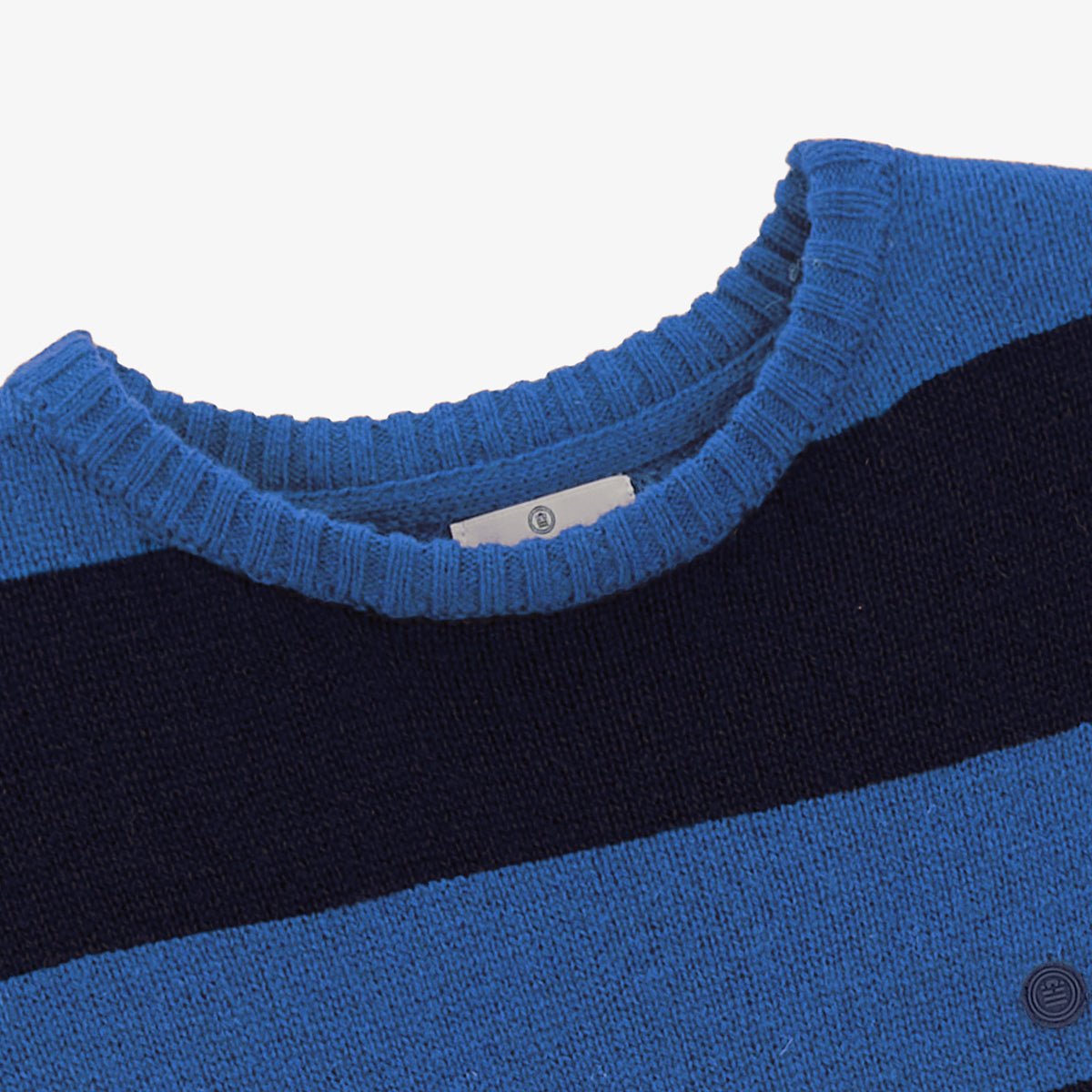 Rib-knit straight sweater SERGE BLANCO Blue