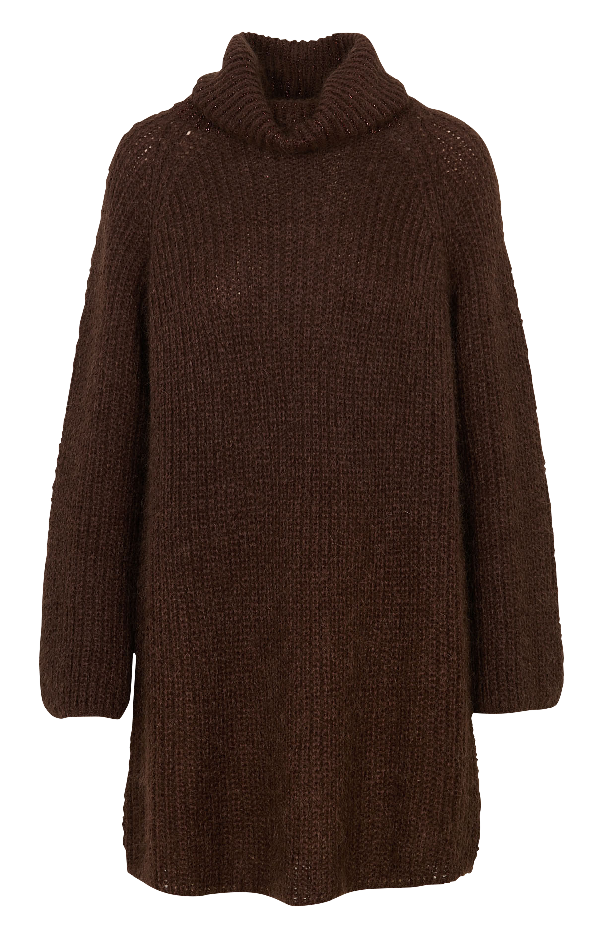 Robe courte  col roulé LA FEE MARABOUTEE Marron