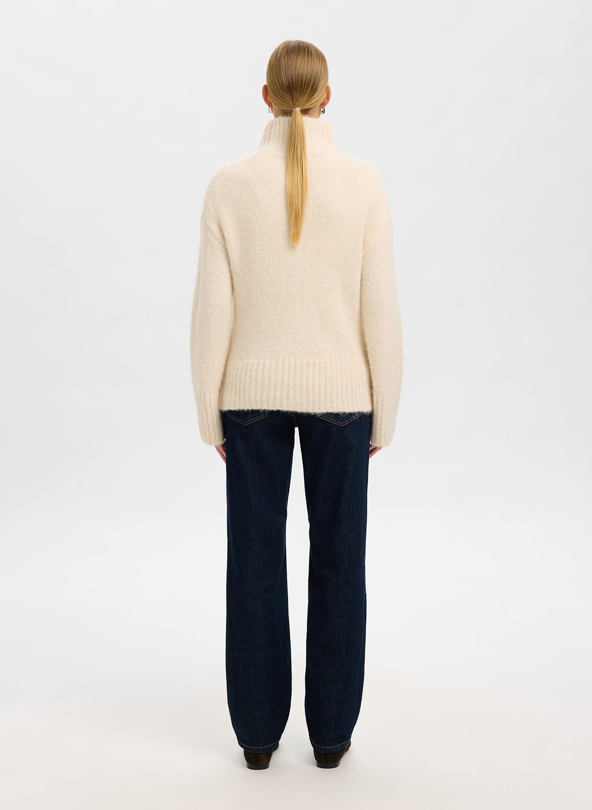 Coltrui van wolmix SELECTED Beige