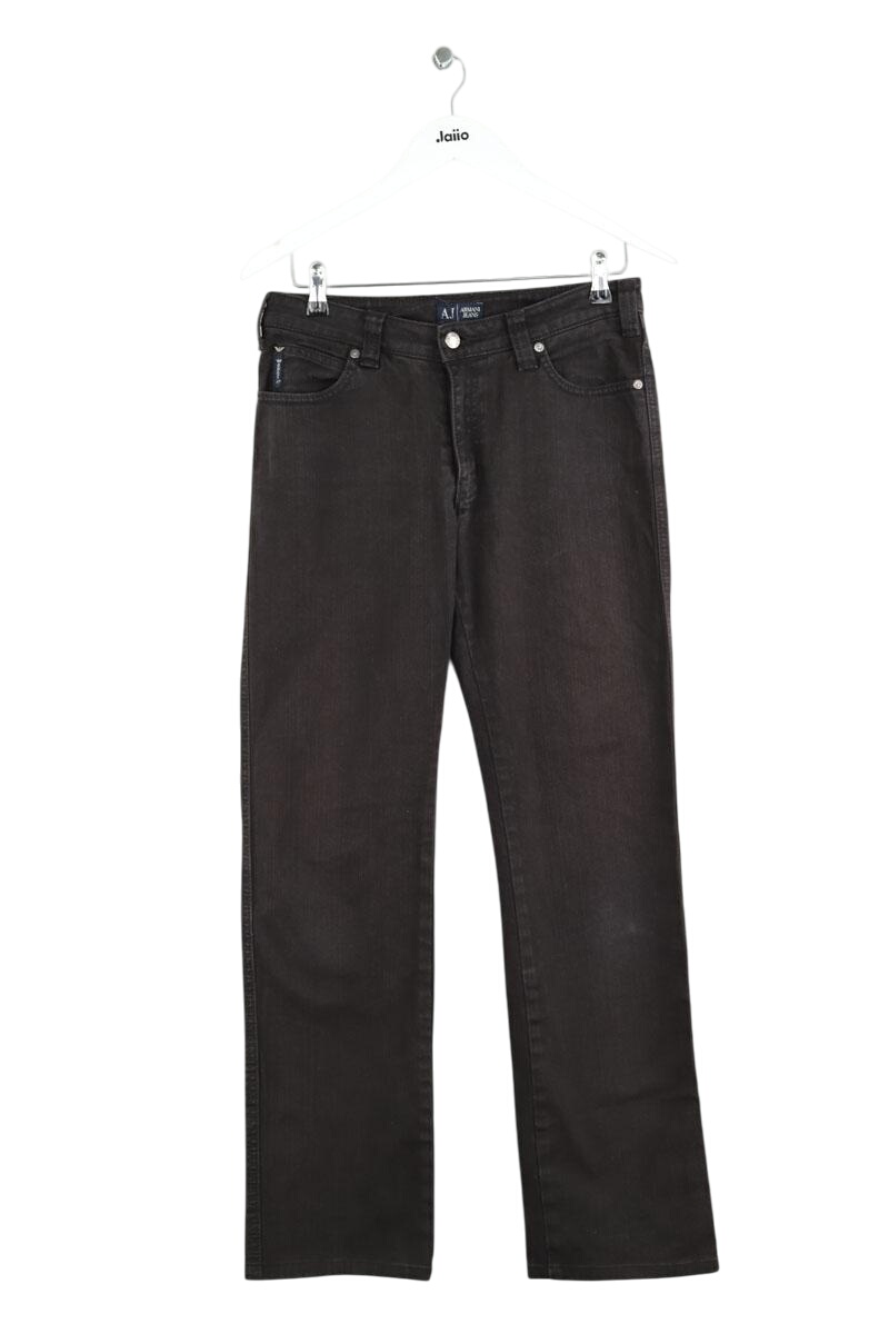 Cotton straight jeans ARMANI - SECONDE MAIN Black