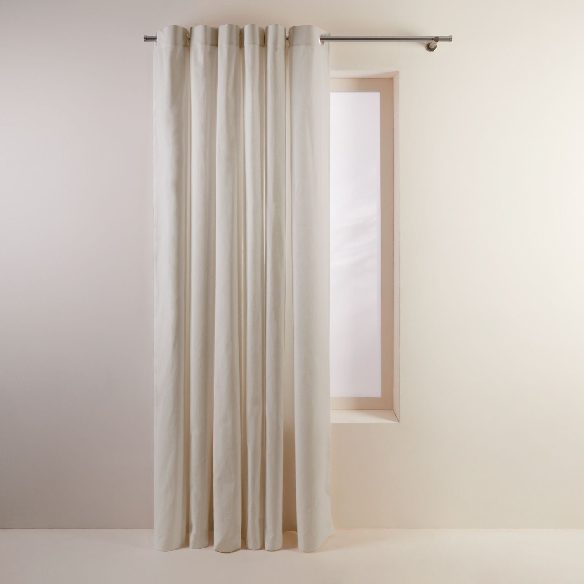 Curtain with black eyelets MADURA Beige
