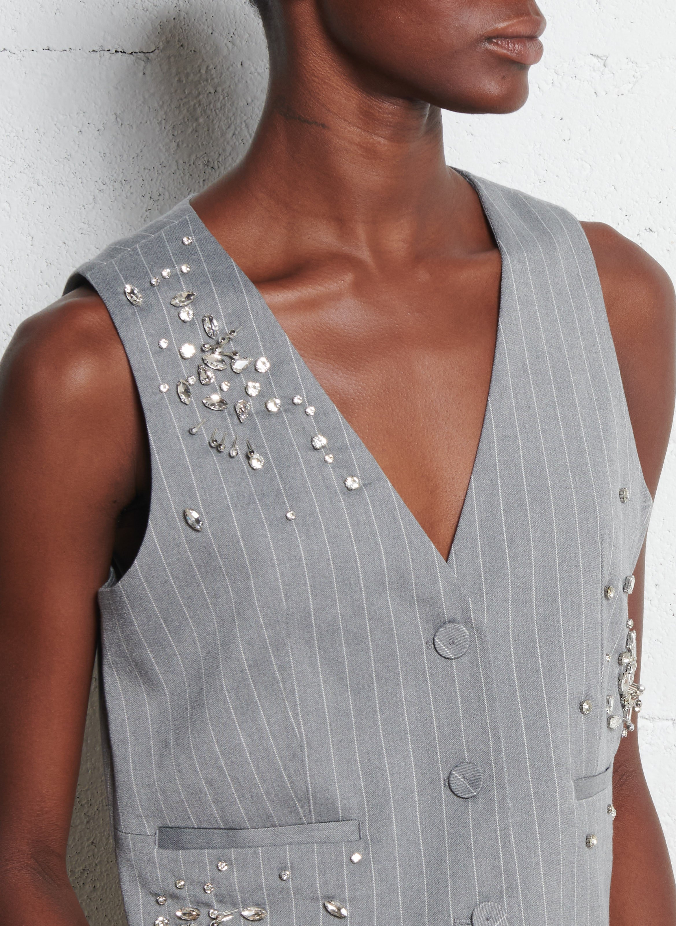 Blazer met V-hals FABIENNE CHAPOT Wit