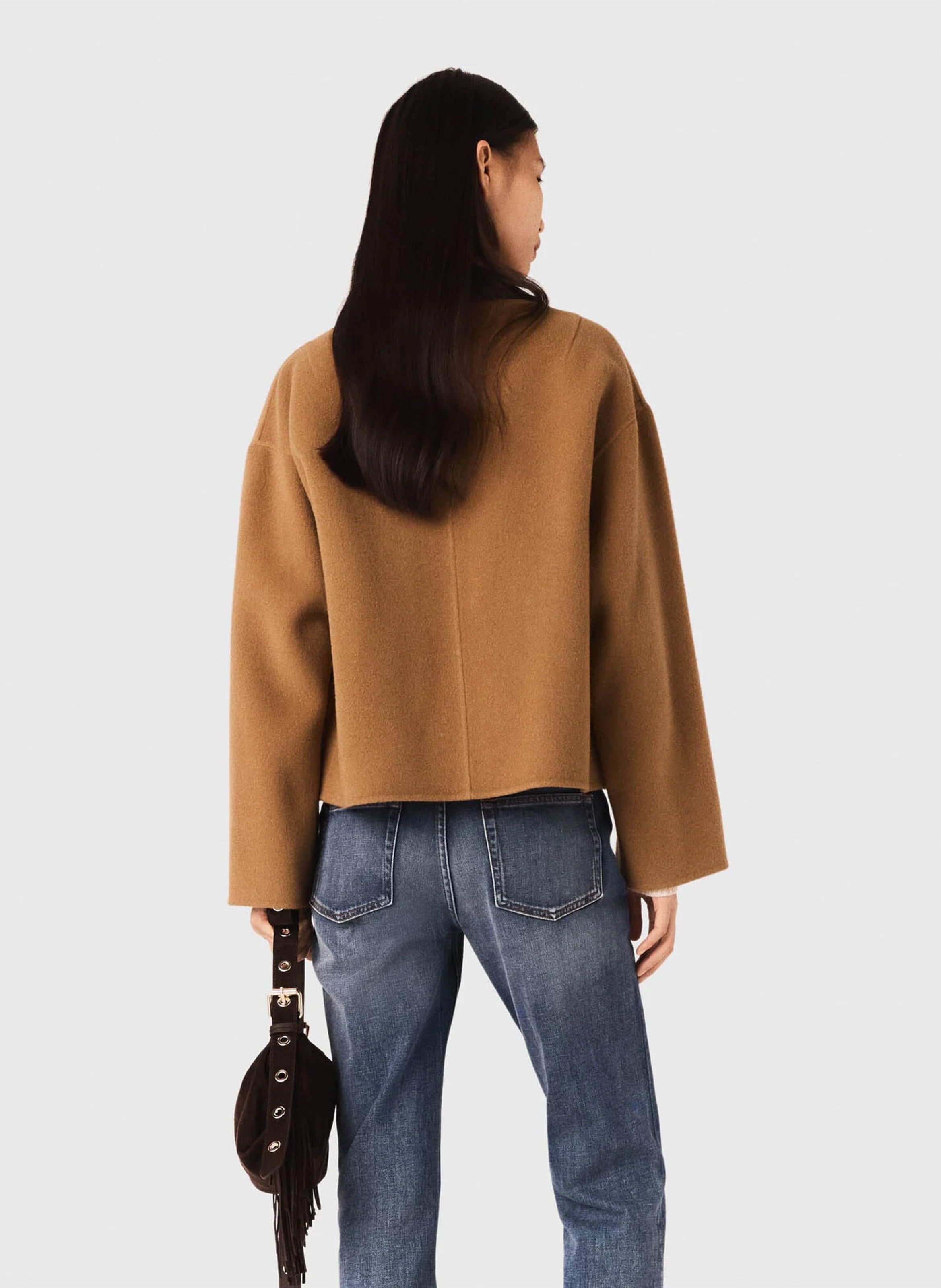 Alpakamantel MAJE Braun