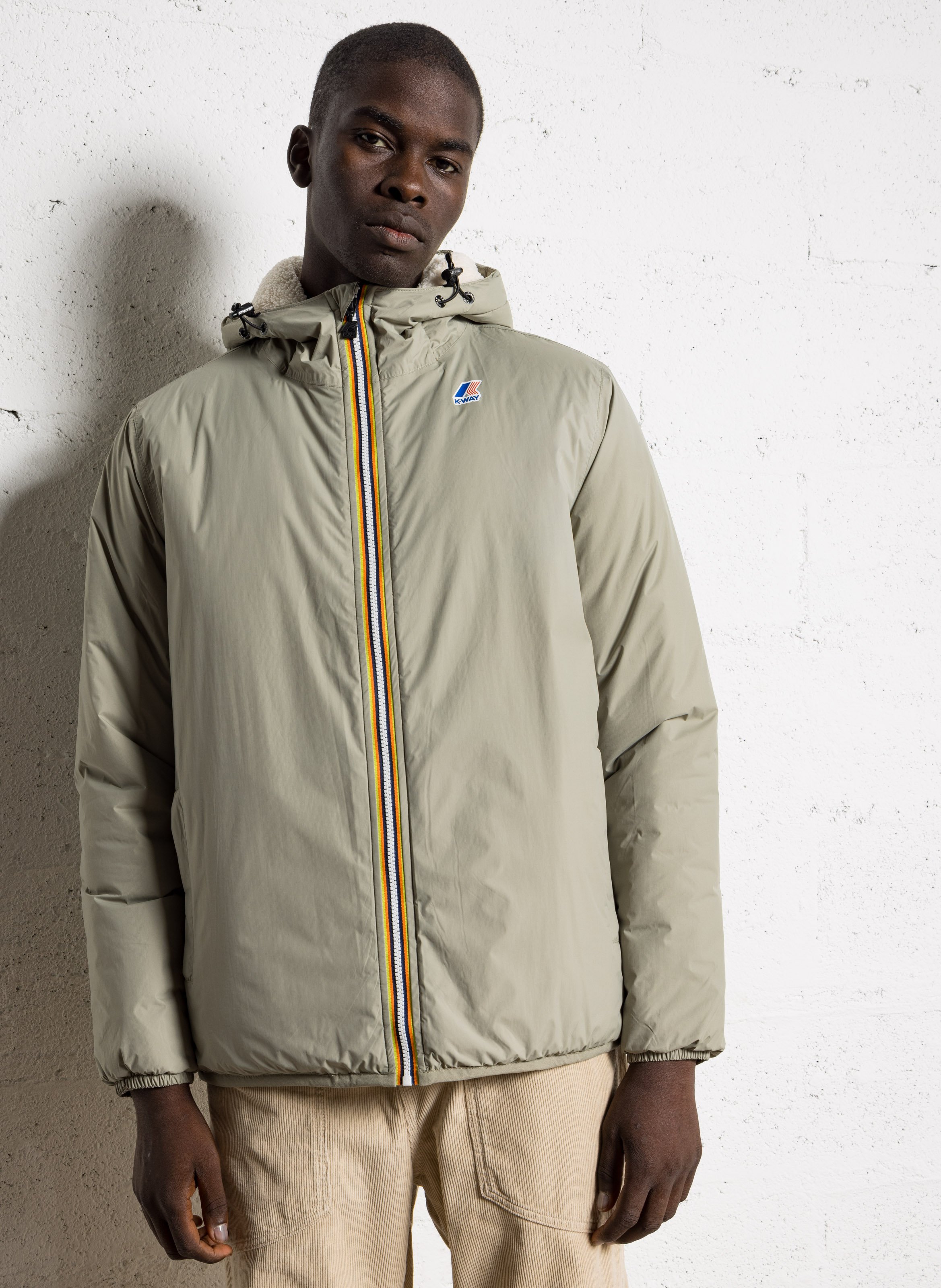 Doudoune col montant K-WAY Vert