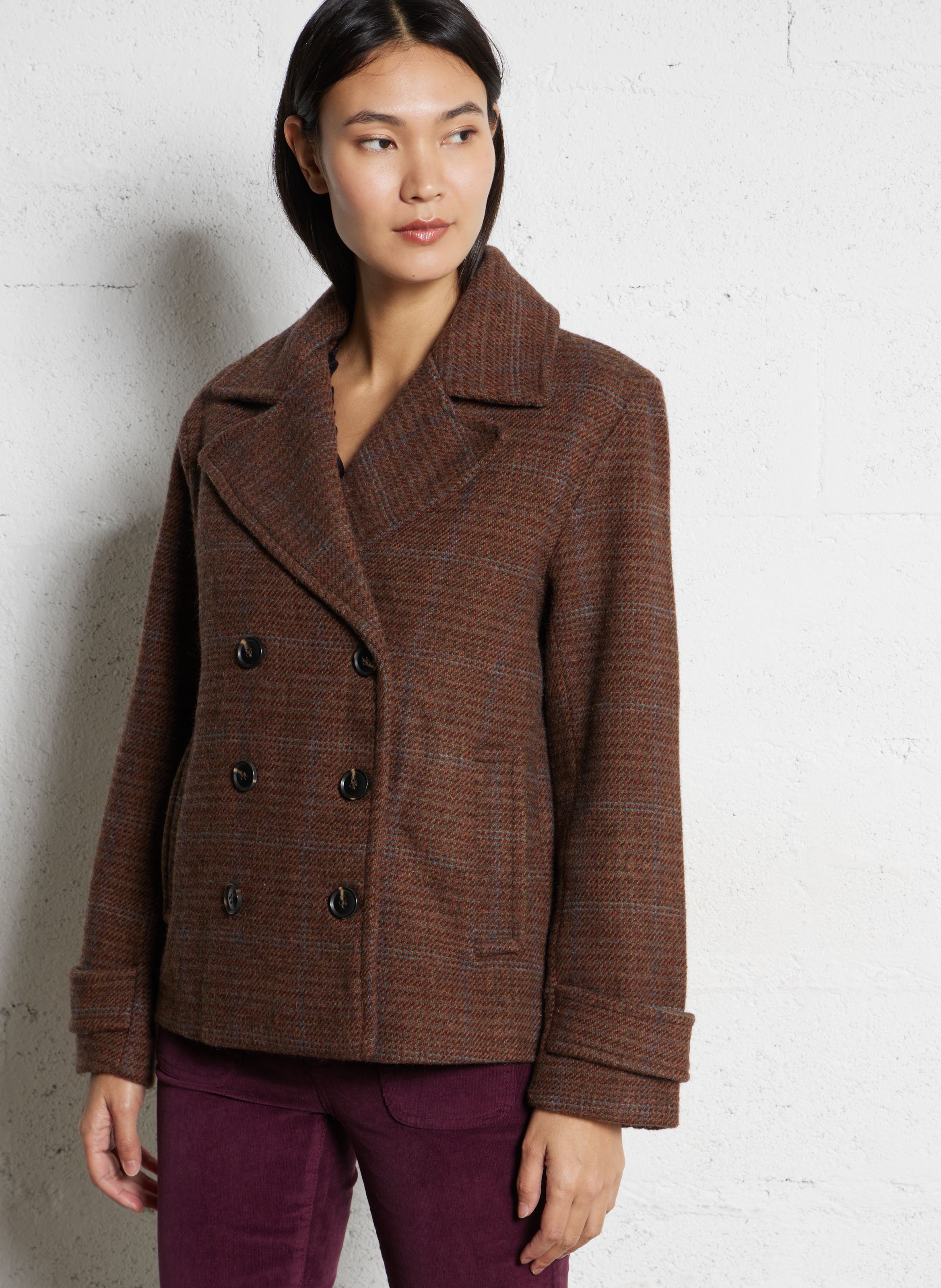 Caban droit col à revers LA PETITE ETOILE Multicolore