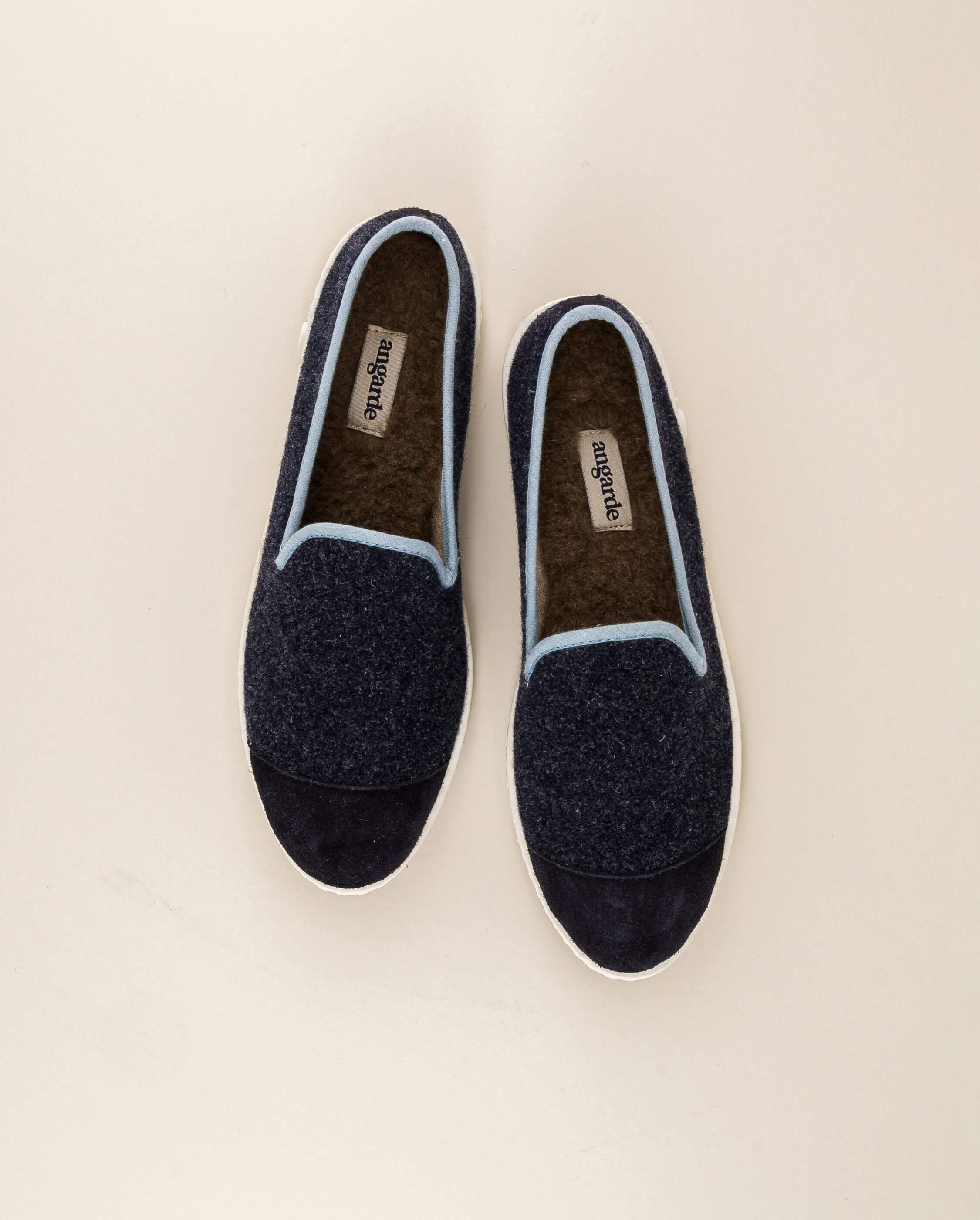 Women's wool slipper, navy sky ANGARDE Blue