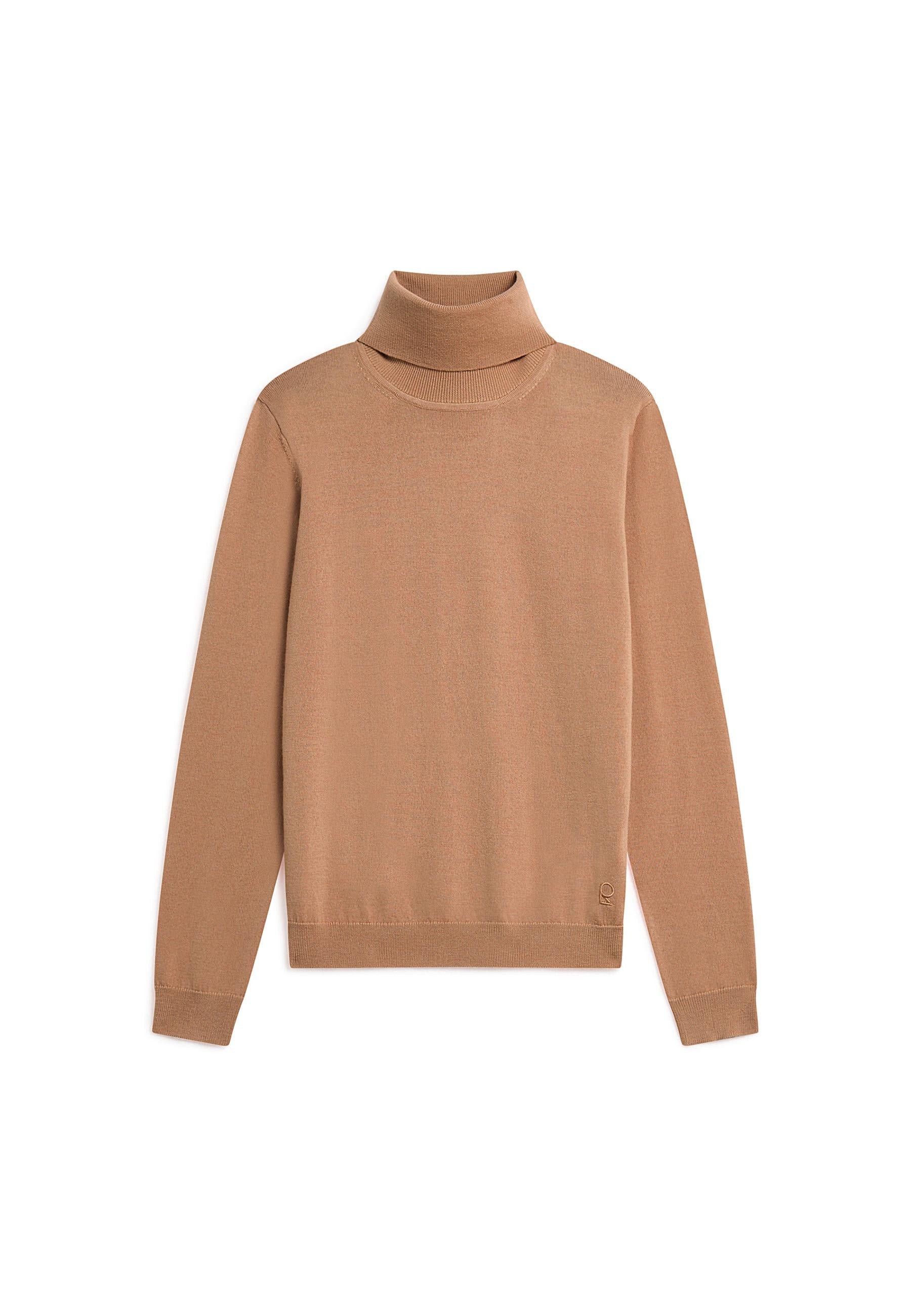 Merino wool roll-neck sweater RODIER Brown