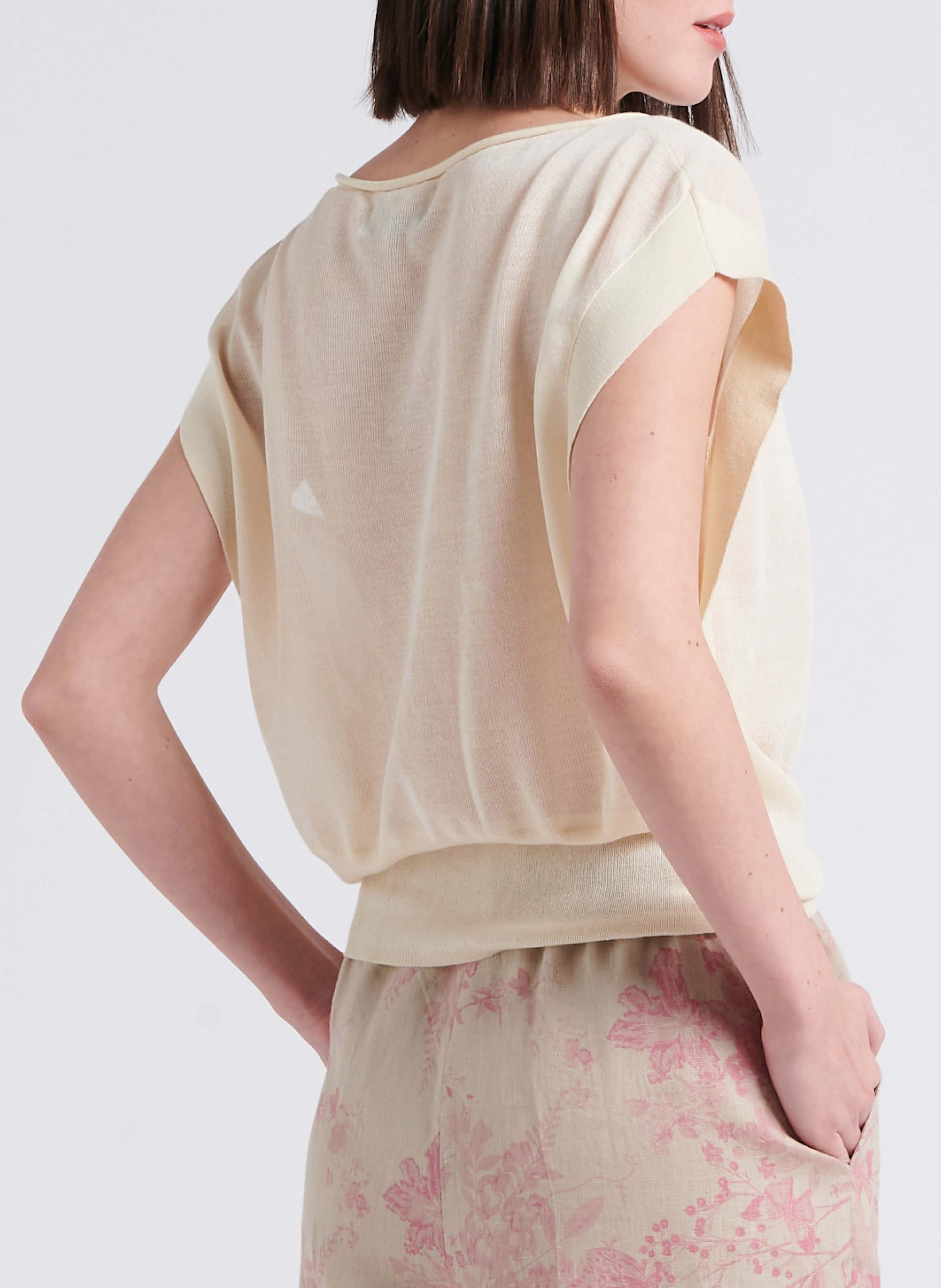 Pull ample à col rond  ATTIC AND BARN Beige