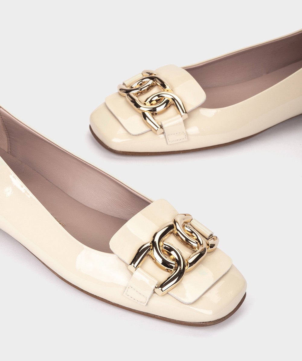 White patent leather ballet flats PEDRO MIRALLES White