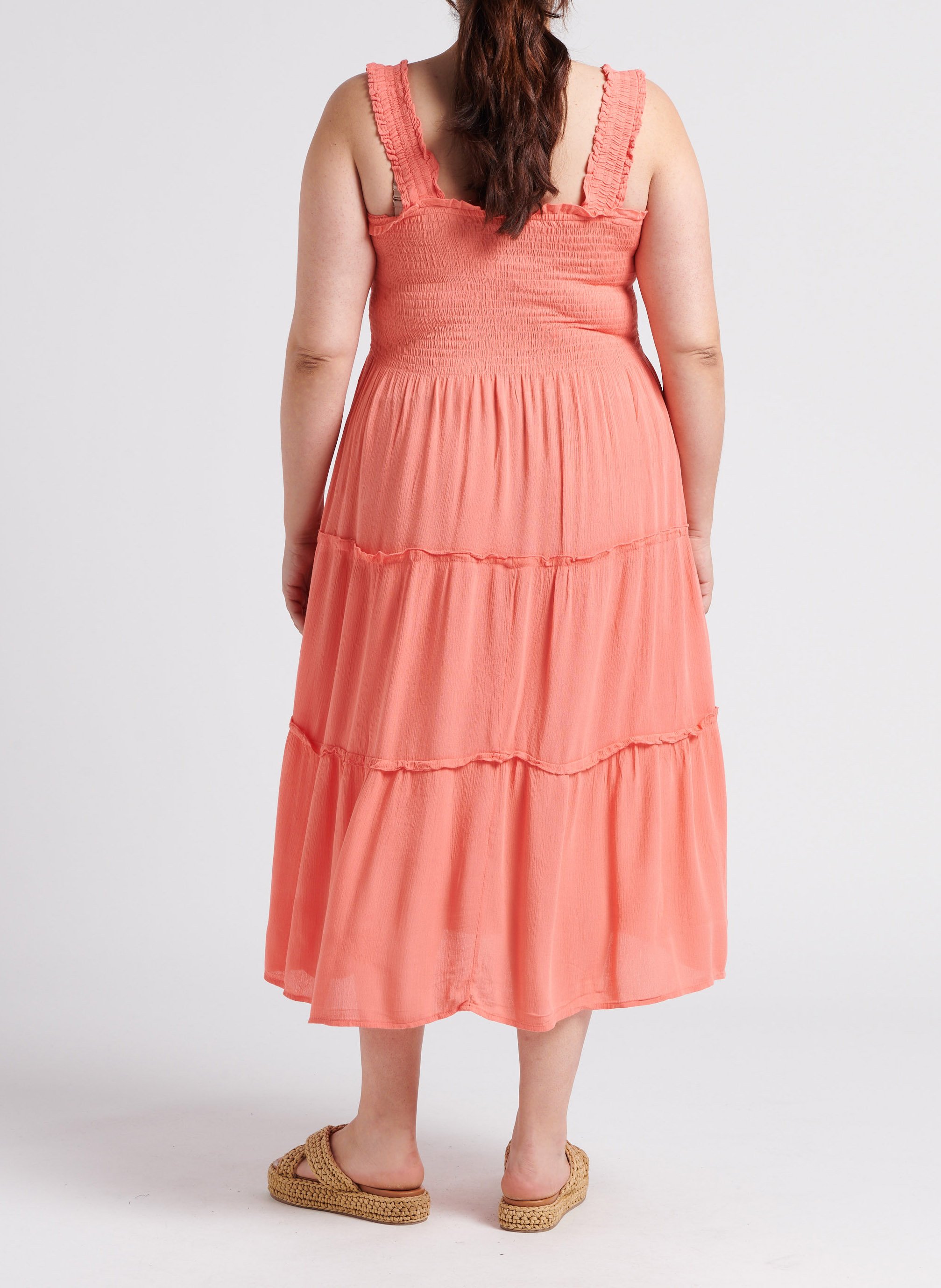 Robe col carré ample à imprimé VERO MODA CURVE Orange