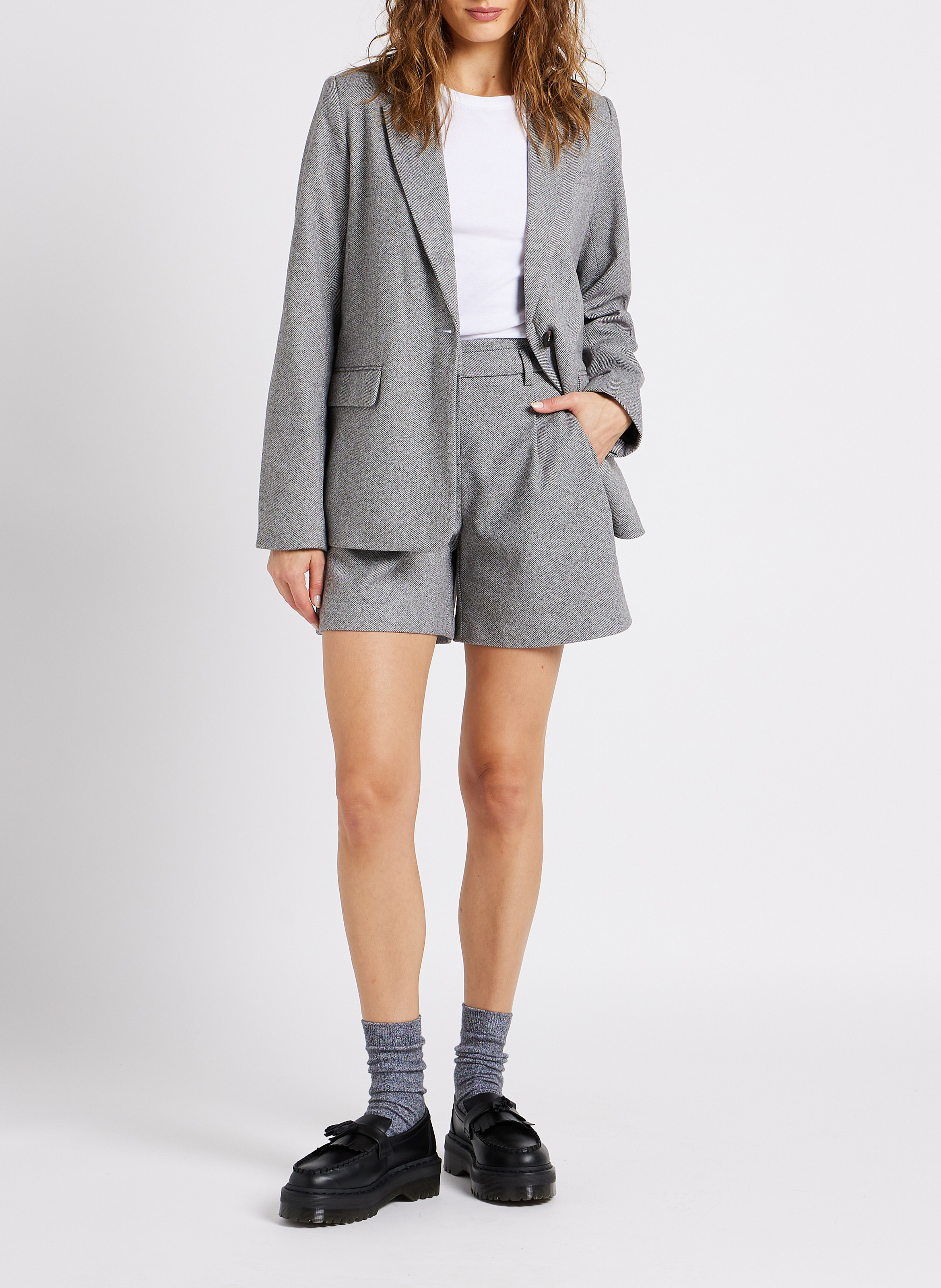 Recht short VILA Beige