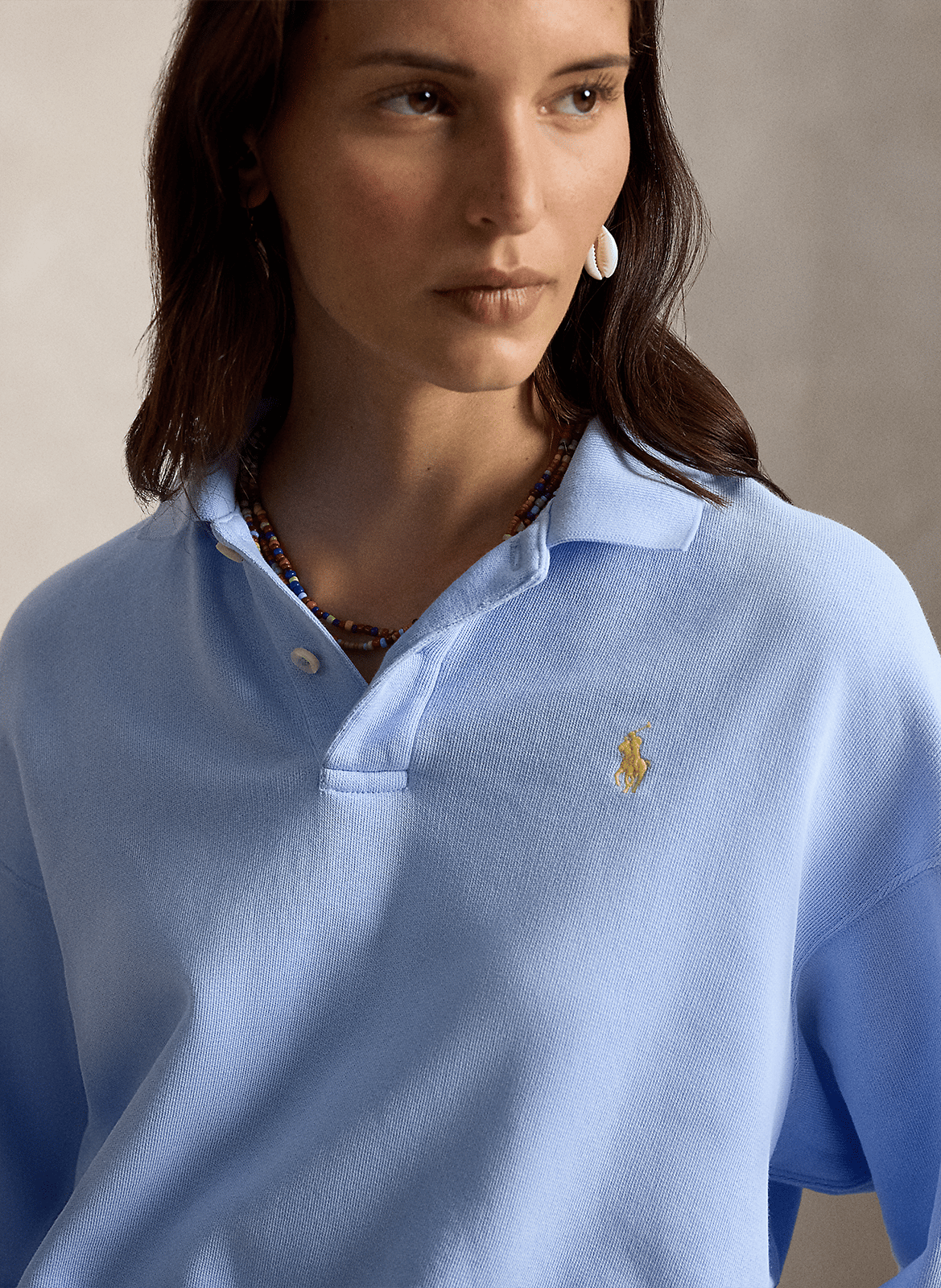 Camiseta polo lisa con logo POLO RALPH LAUREN Azul