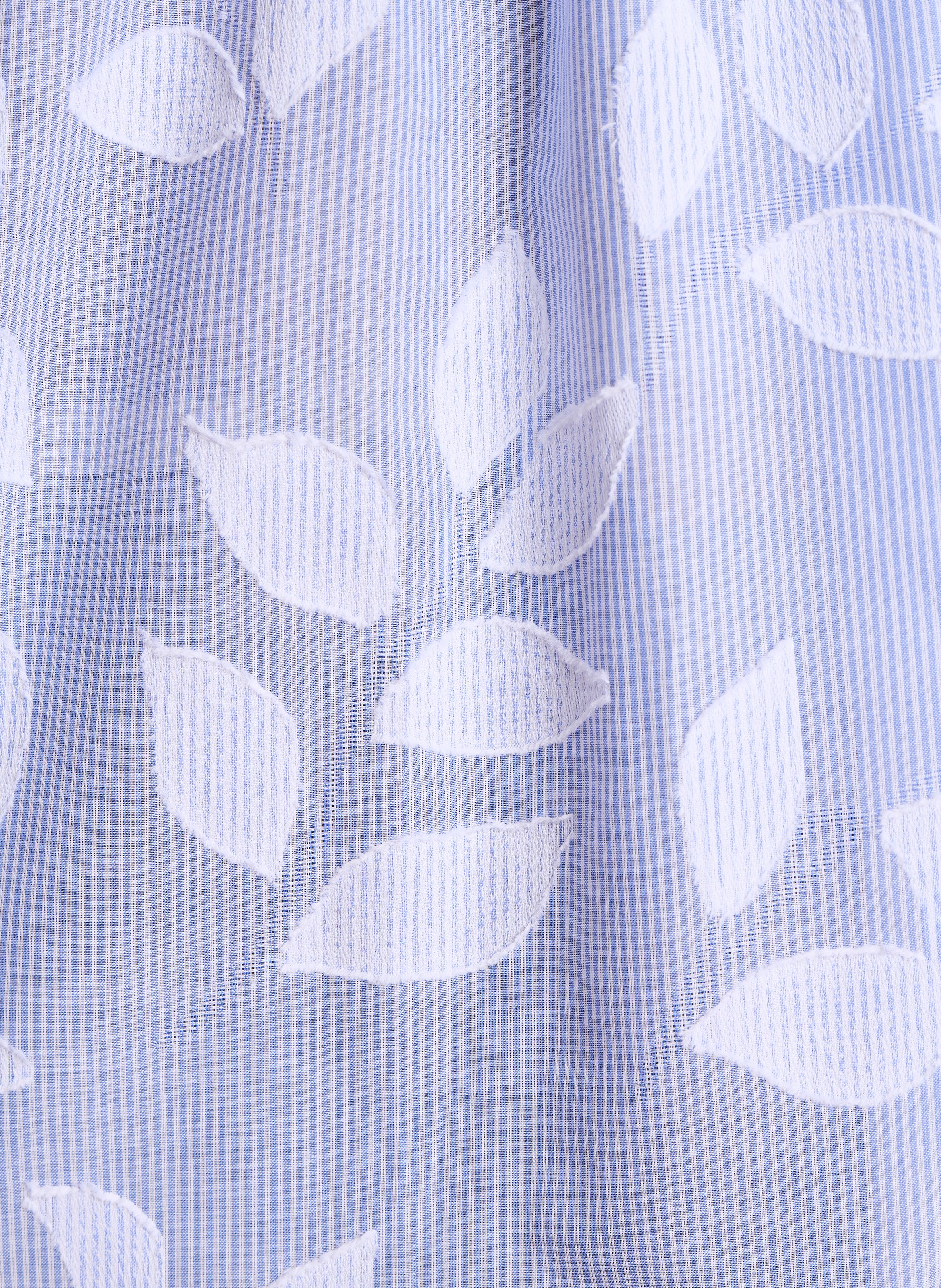 Chemise ample col mao en coton LA FEE MARABOUTEE Bleu