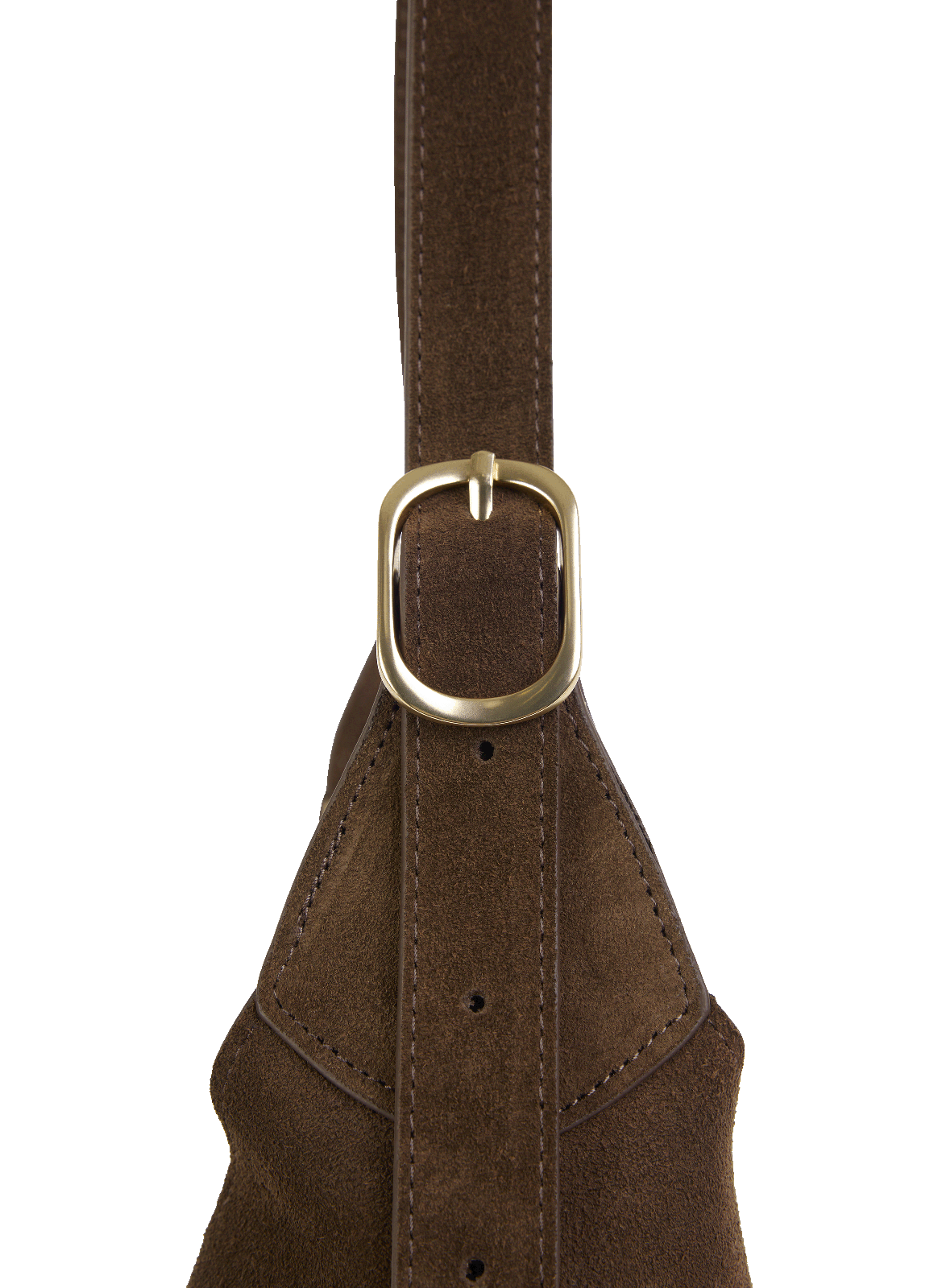 Sac hobo en cuir velours NAT & NIN Marron