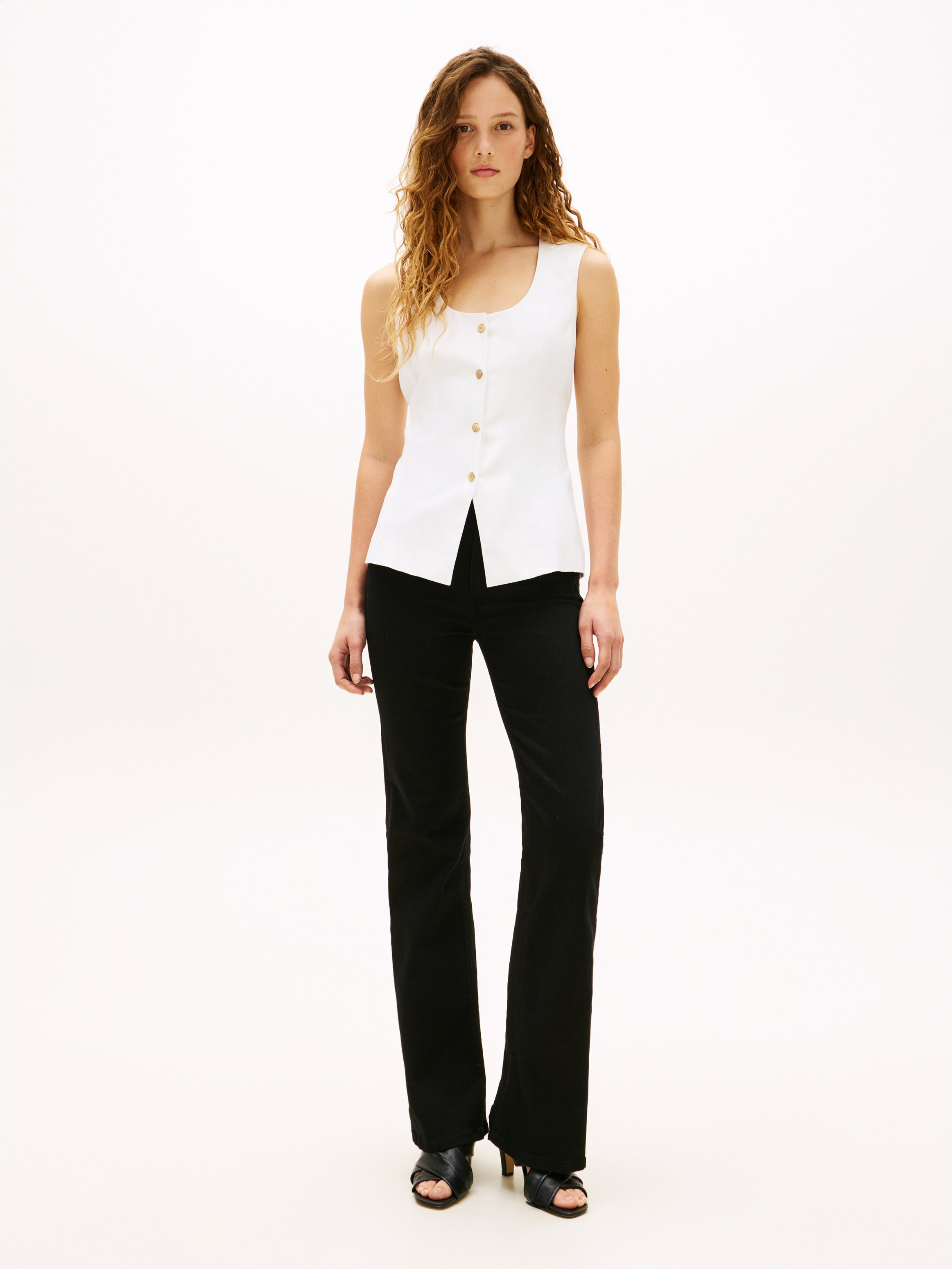 Gilet sans manches droit TOMMY HILFIGER Blanc