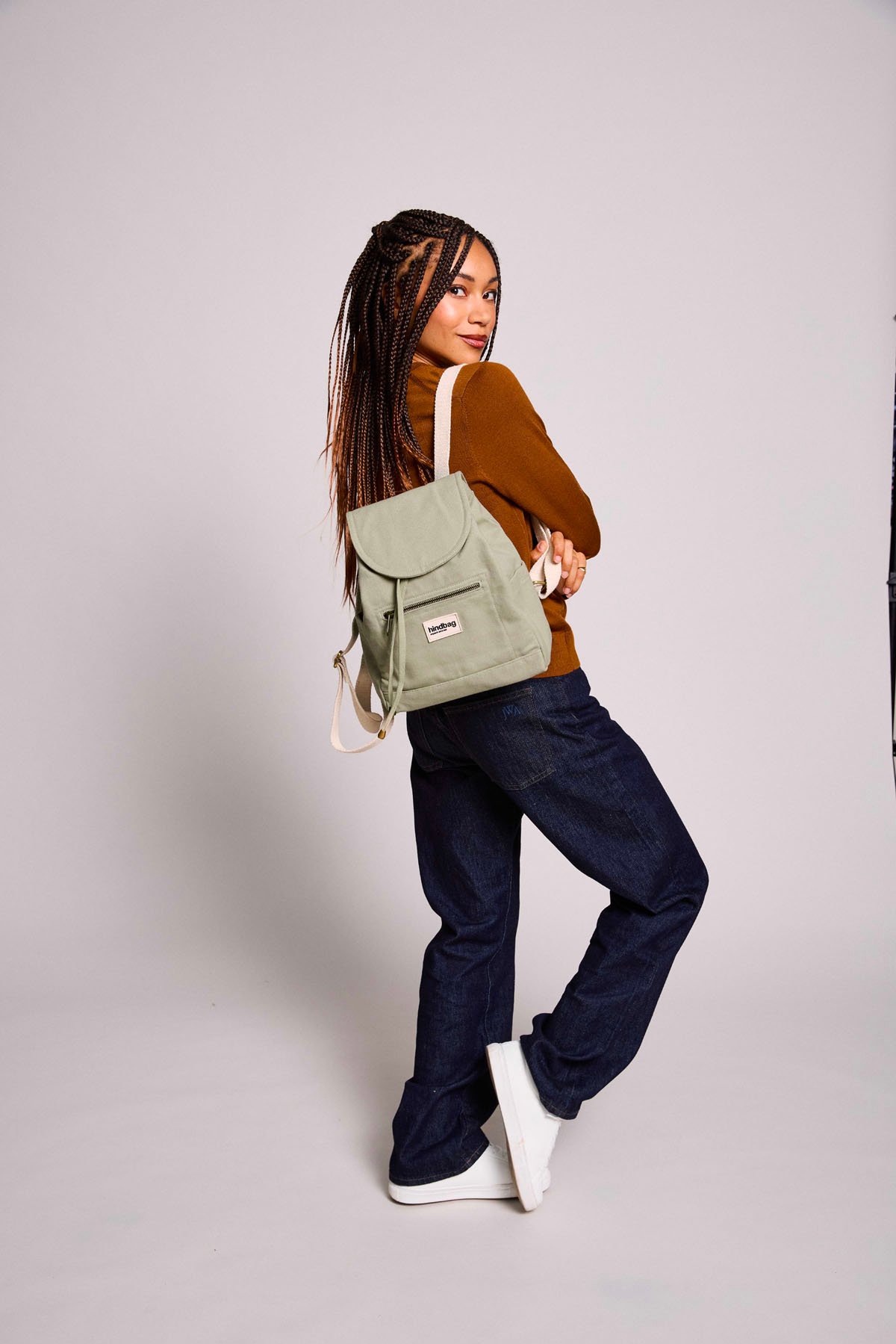 Cotton backpack HINDBAG Green