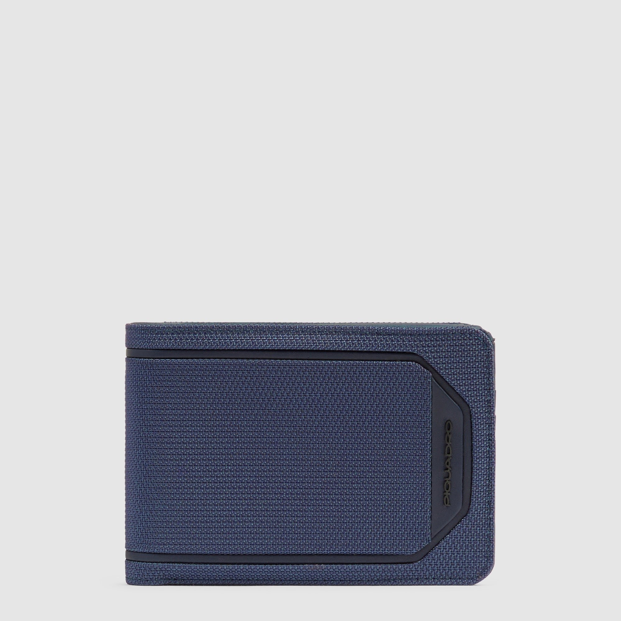 Men's wallet with ID card holder flap PIQUADRO Blue