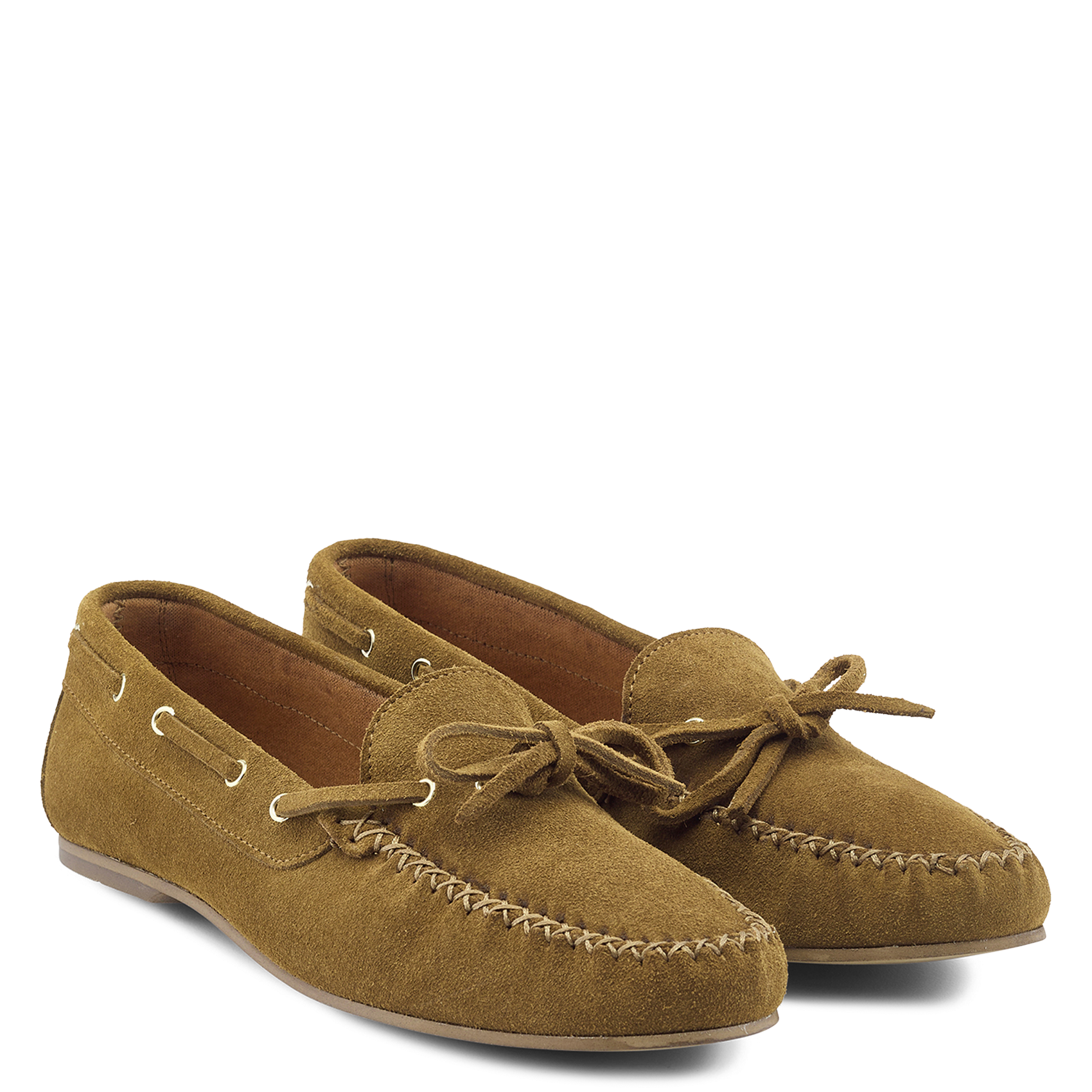 Mocassins en cuir velours COSMOPARIS Marron