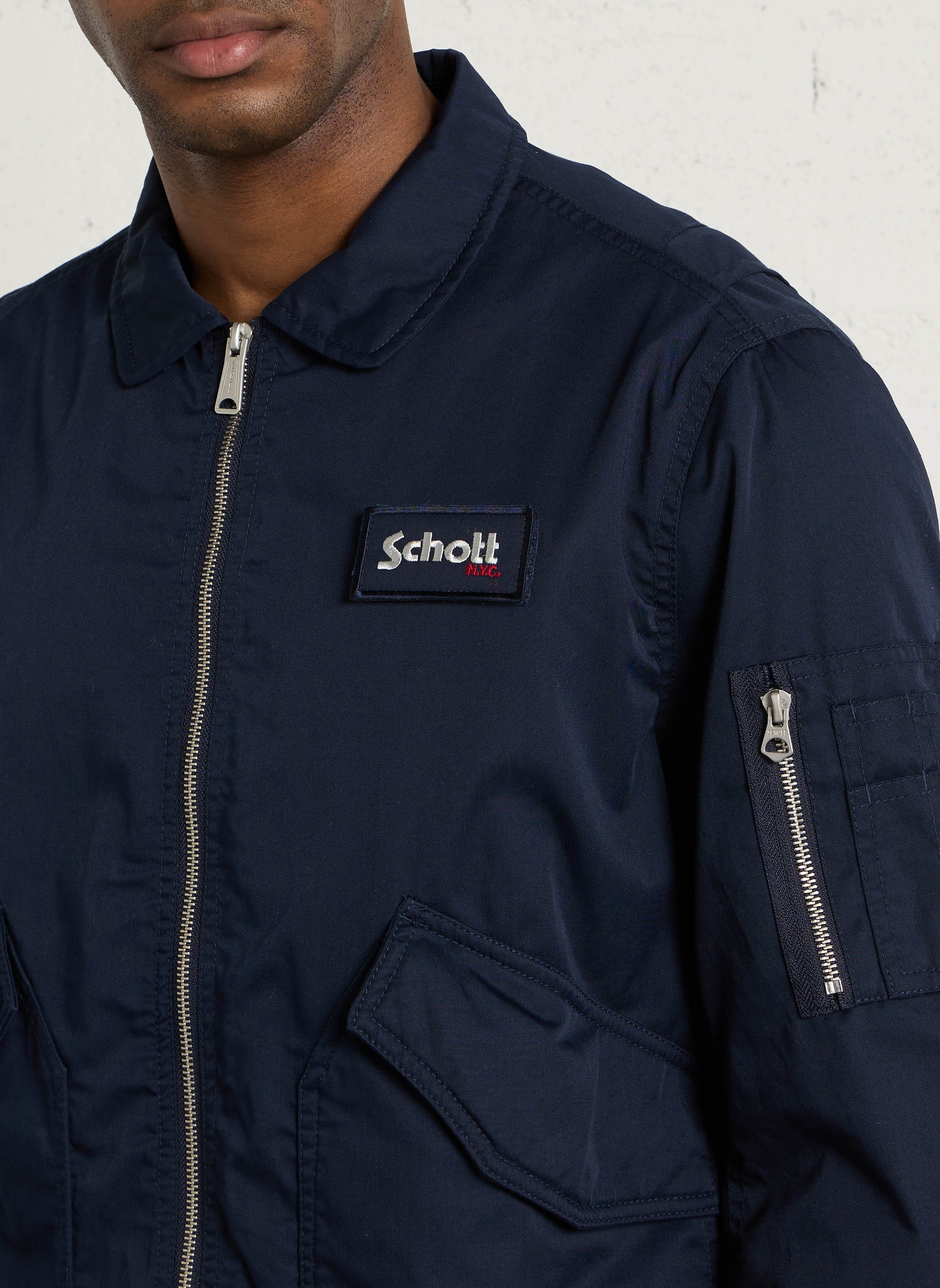 Oversize Jacke mit klassischem Kragen SCHOTT Blau