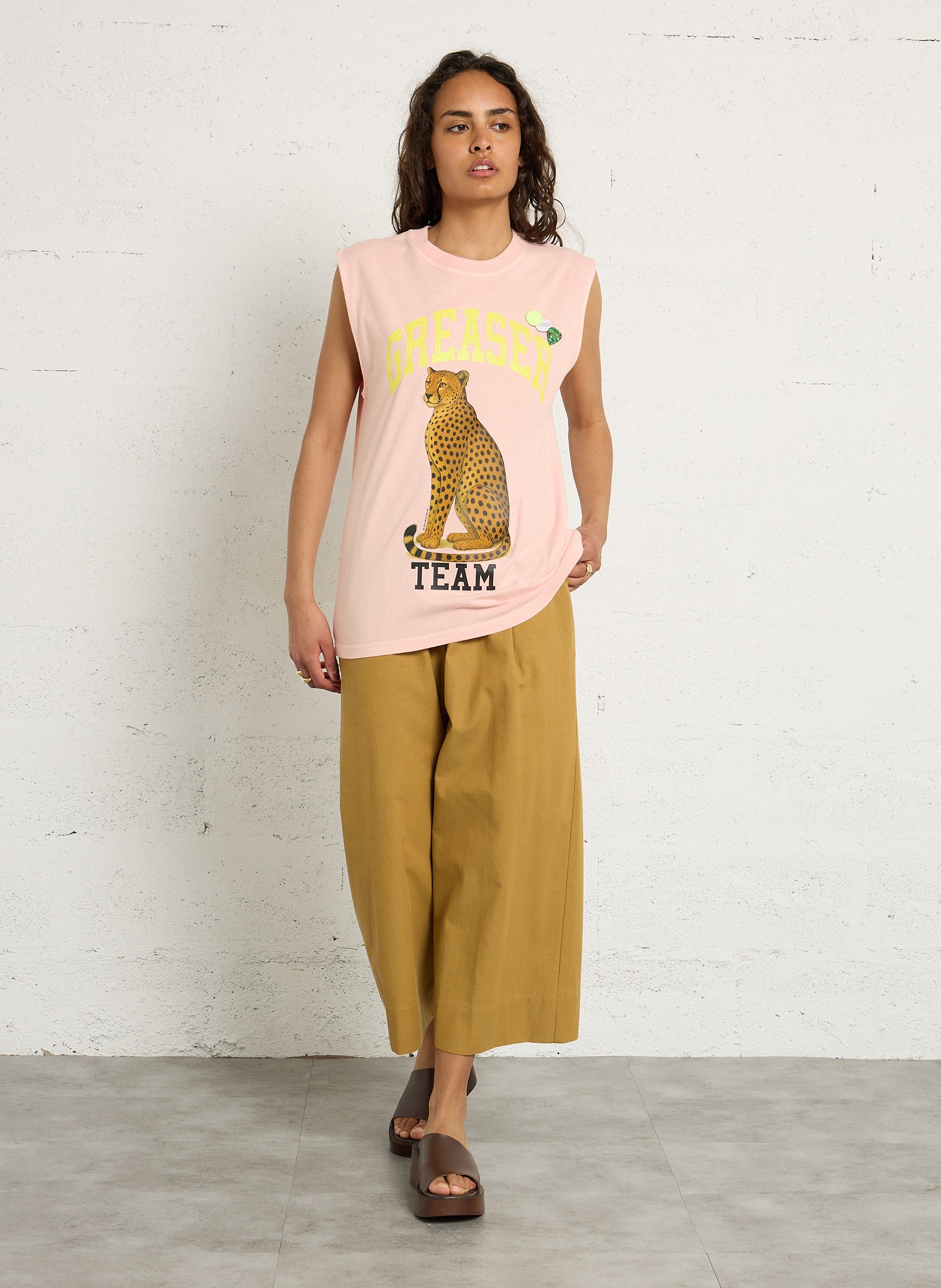 Tee-shirt col rond en coton NEWTONE Beige