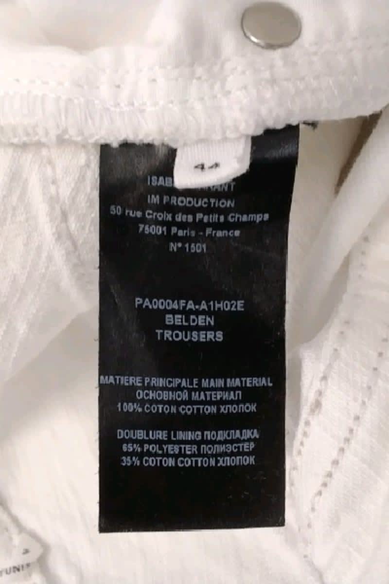 - Straight-leg jeans
- 5 pockets
- Straight cut
- Faded effect ISABEL MARANT ÉTOILE - SECONDE MAIN White