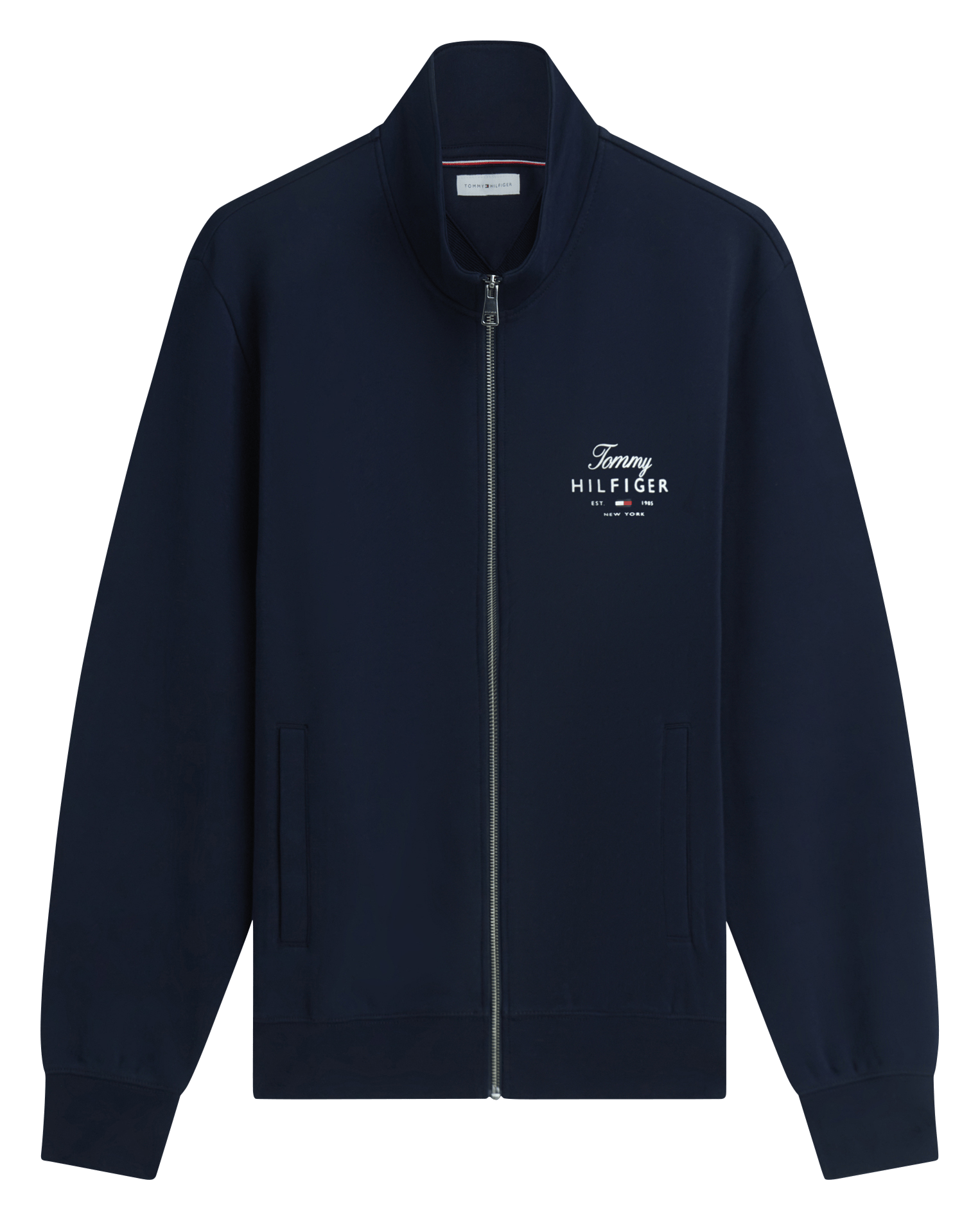 Baumwoll-Sweatshirt mit Reißverschluss TOMMY HILFIGER Blau