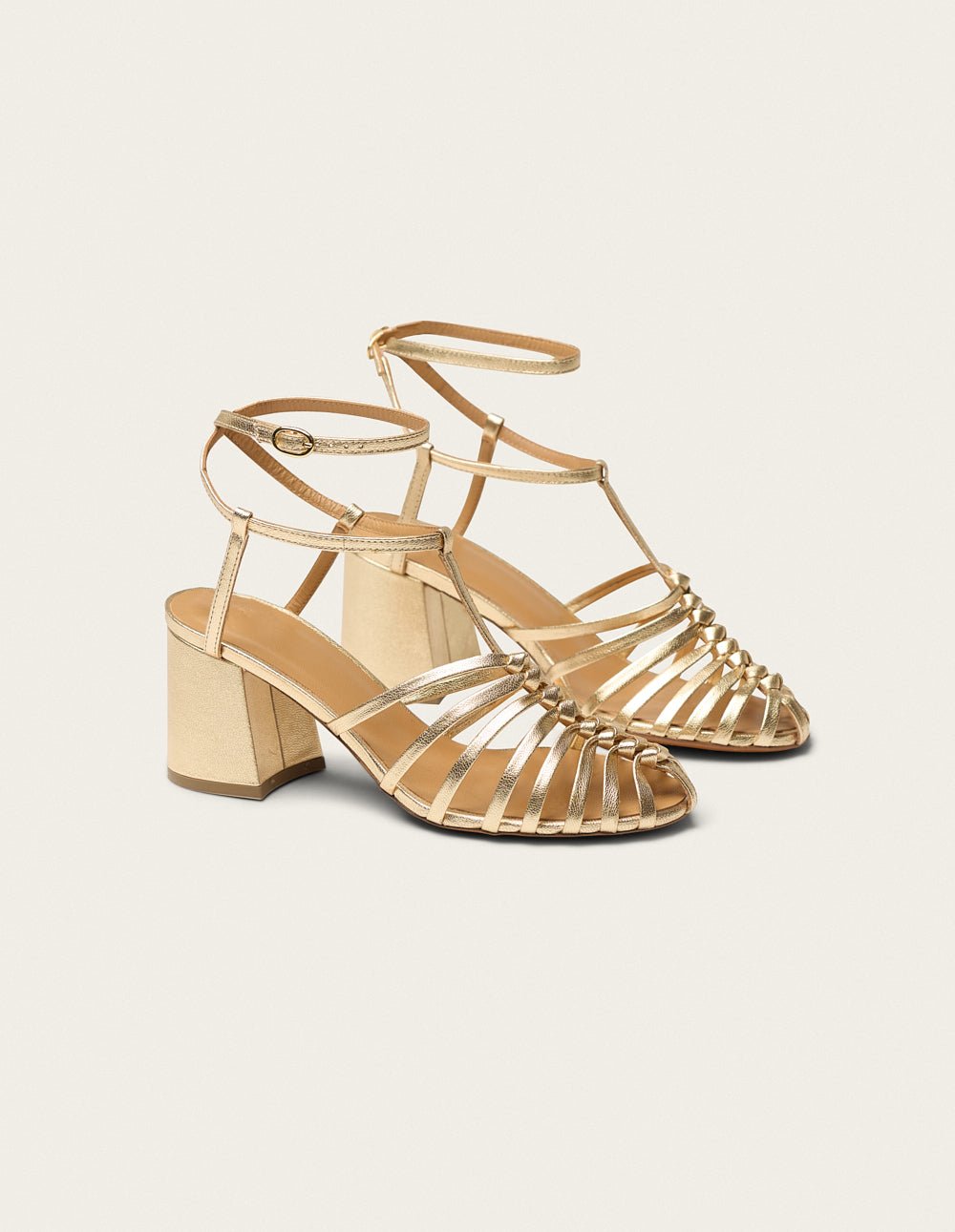 Heeled sandals ODAJE Golden