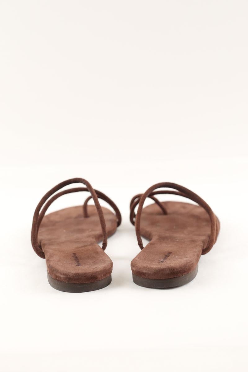 Faux leather sandals REFORMATION - Seconde Main Brown