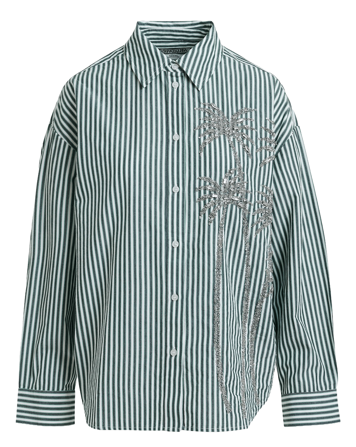 Oversized classic striped shirt ESSENTIEL ANTWERP White