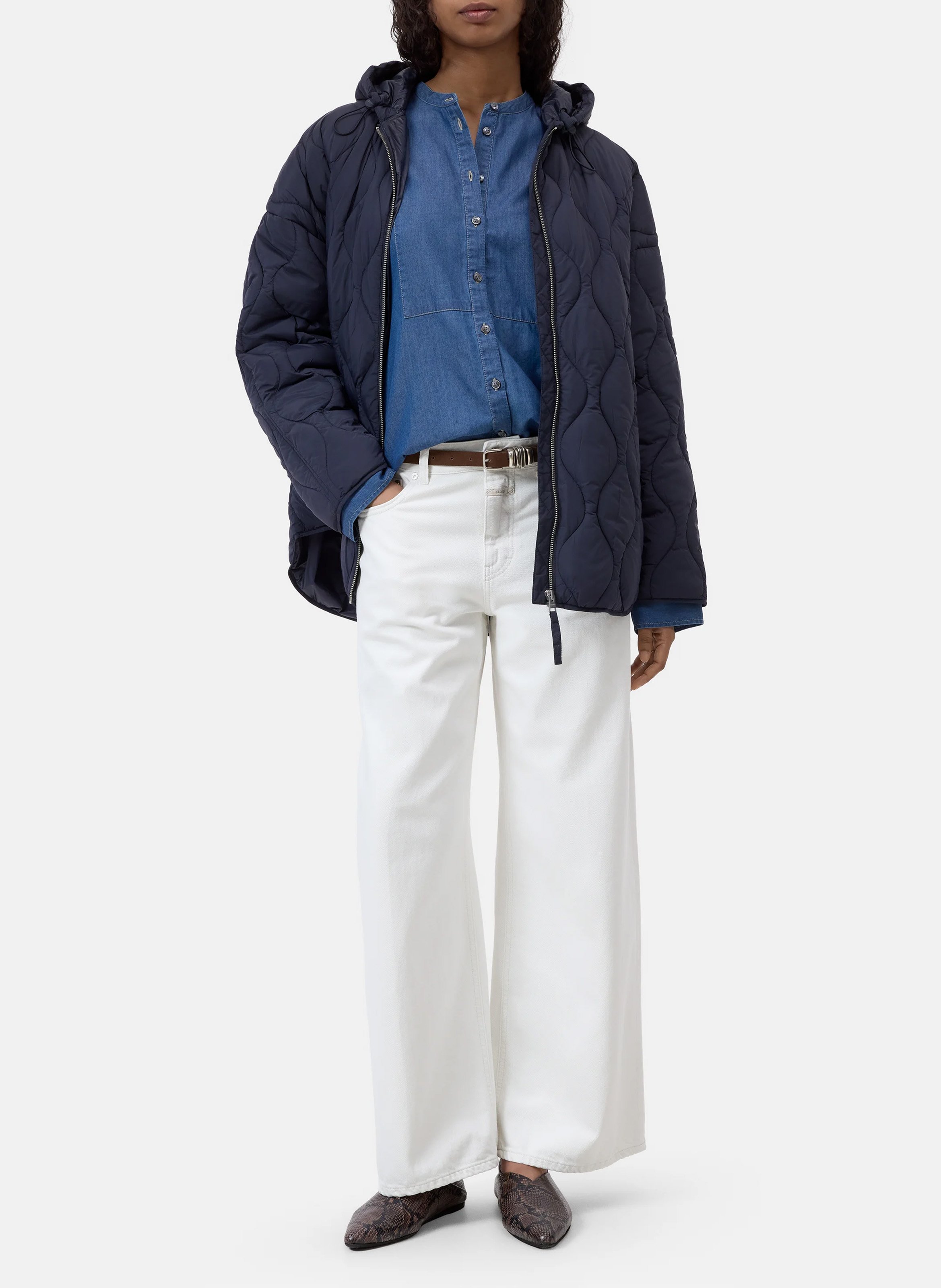Oversized quilted jacket CLOSED Blue