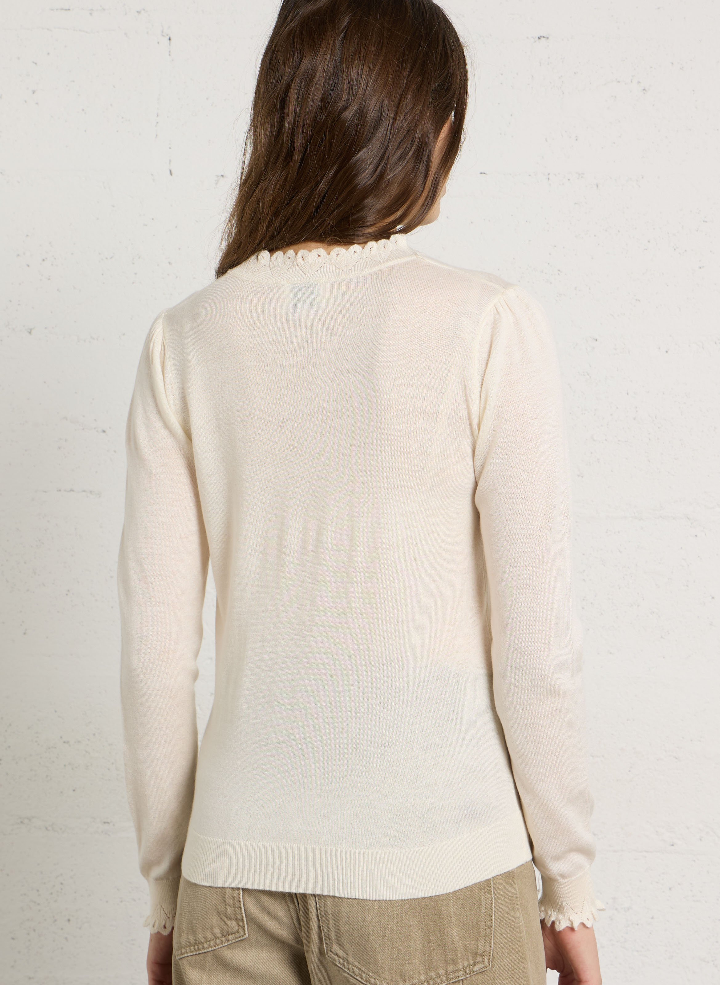 Jurk met rechte snit en ruches LA PETITE ETOILE Beige