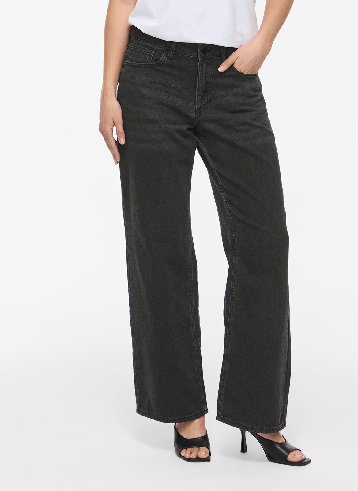 Jean large uni  VILA Noir