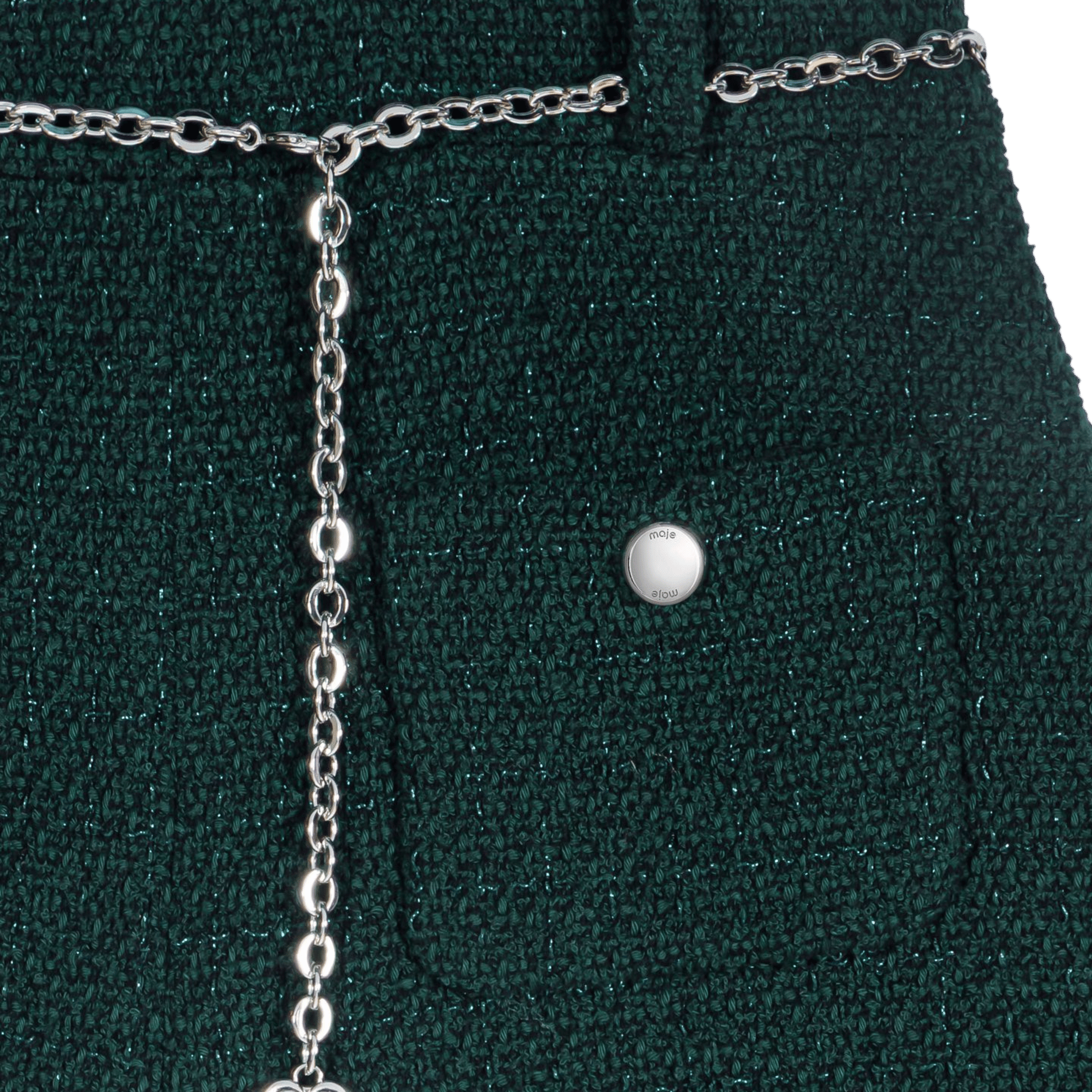 Short van katoenmix MAJE Groen