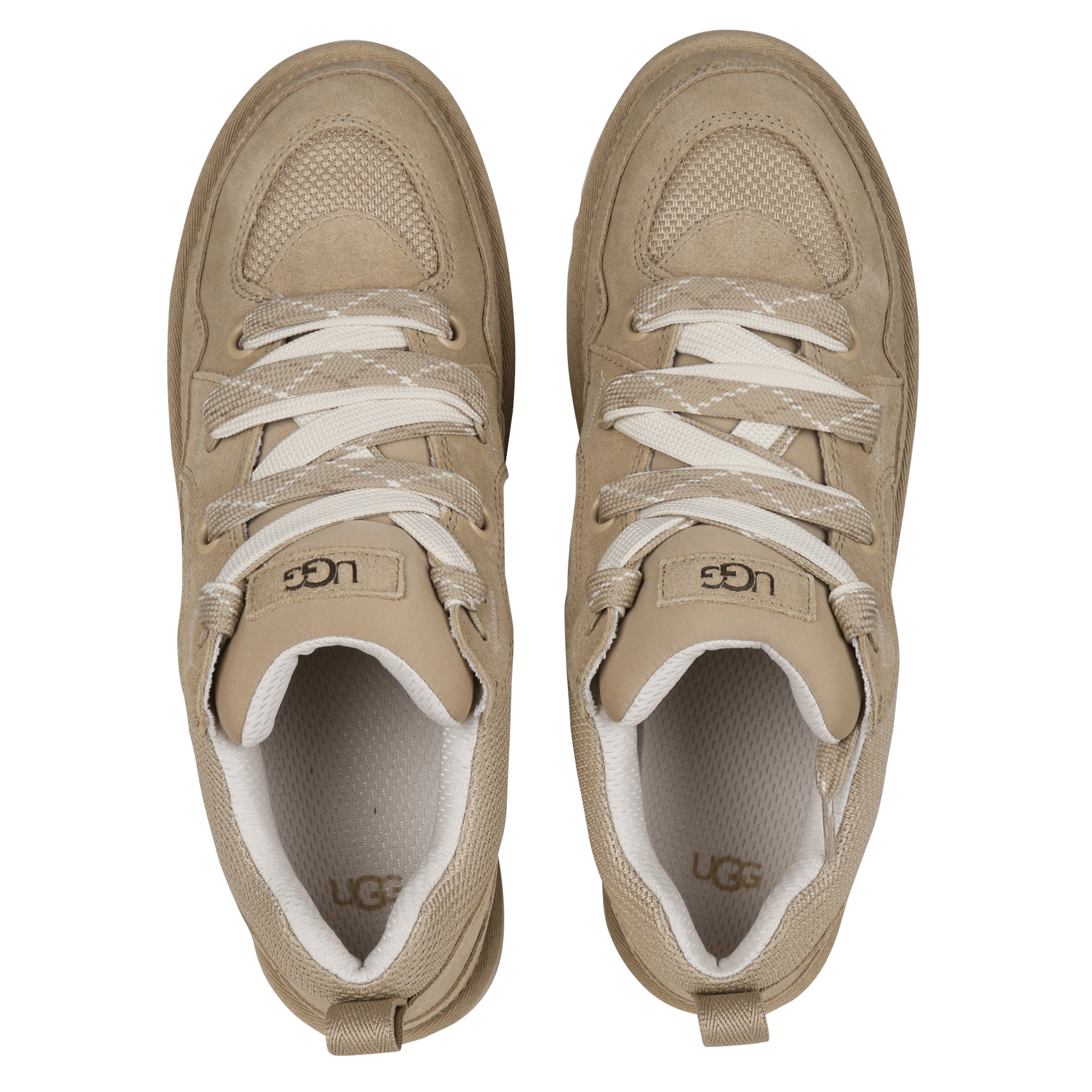 Niedrige Sneaker aus Leder-Mix UGG Braun