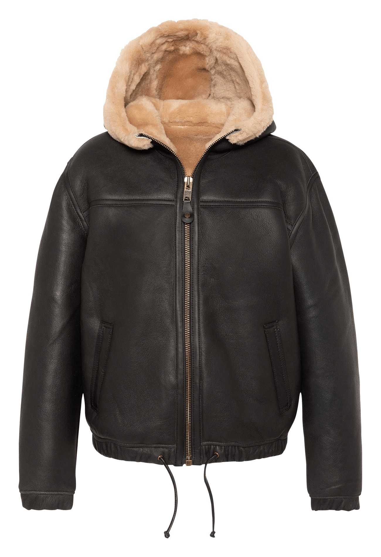 Oversize-Blouson aus Leder SCHOTT Braun