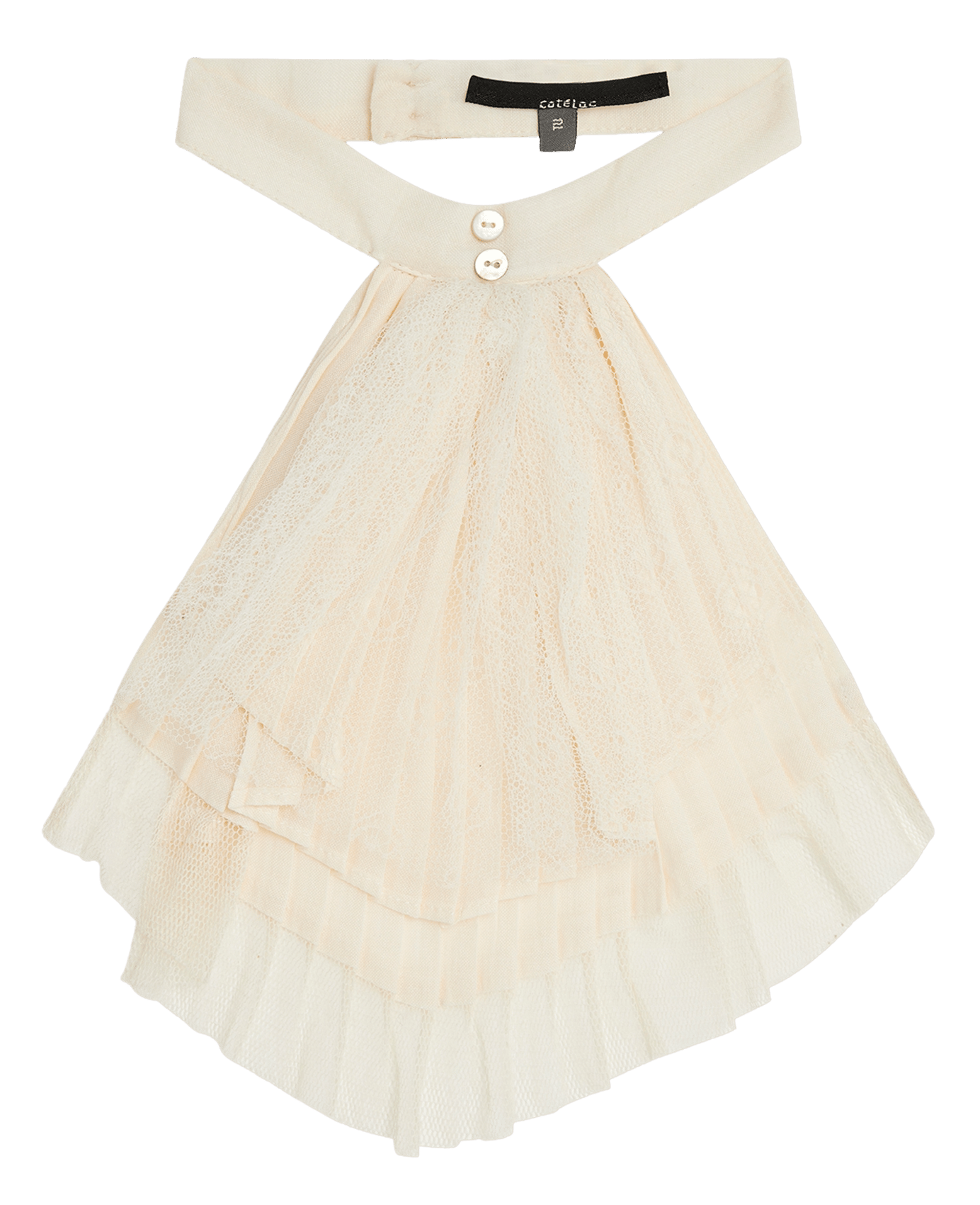 Lace ruffle tie COTELAC Beige
